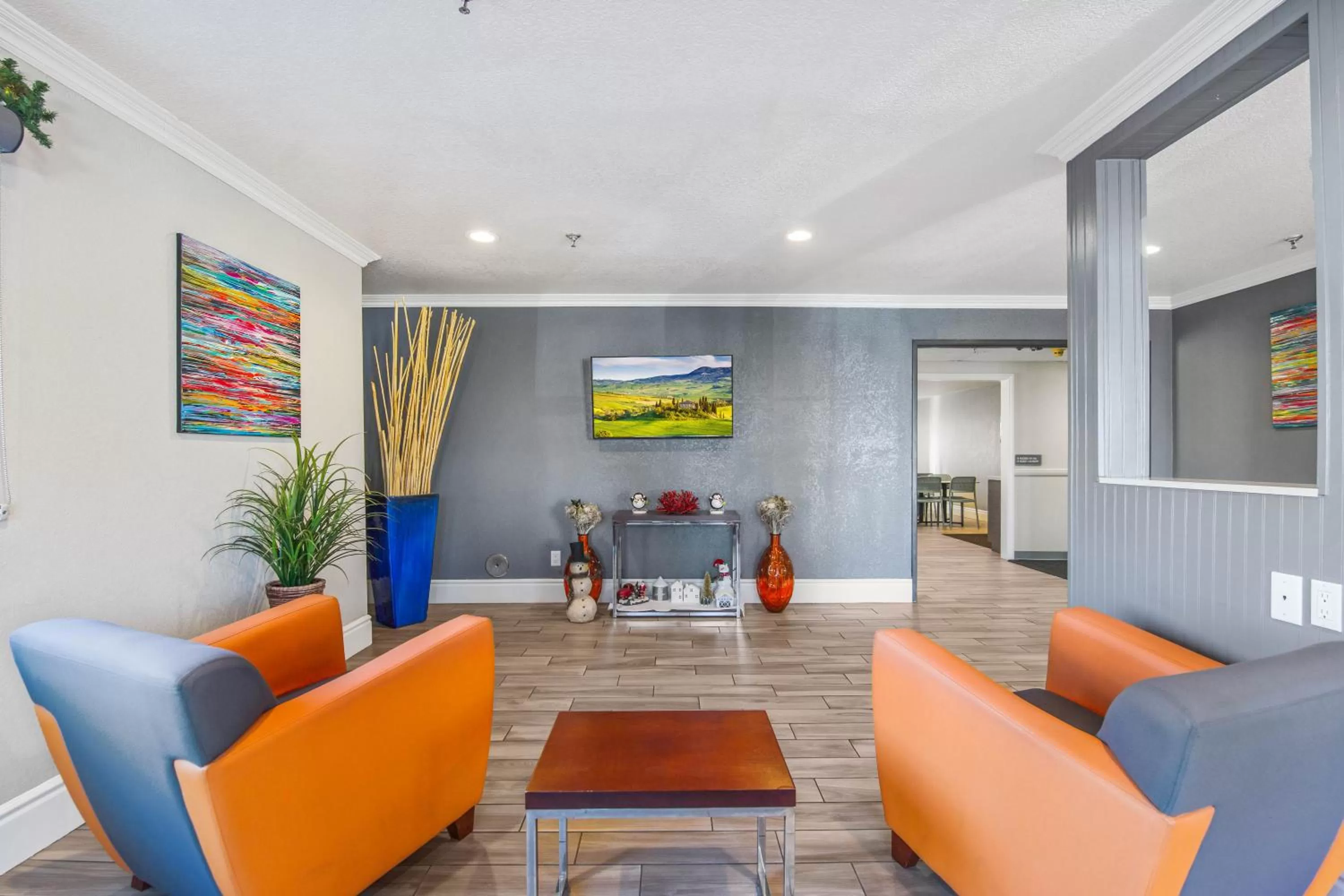 Lobby or reception, Seating Area in SureStay Hotel by Best Western Fontana