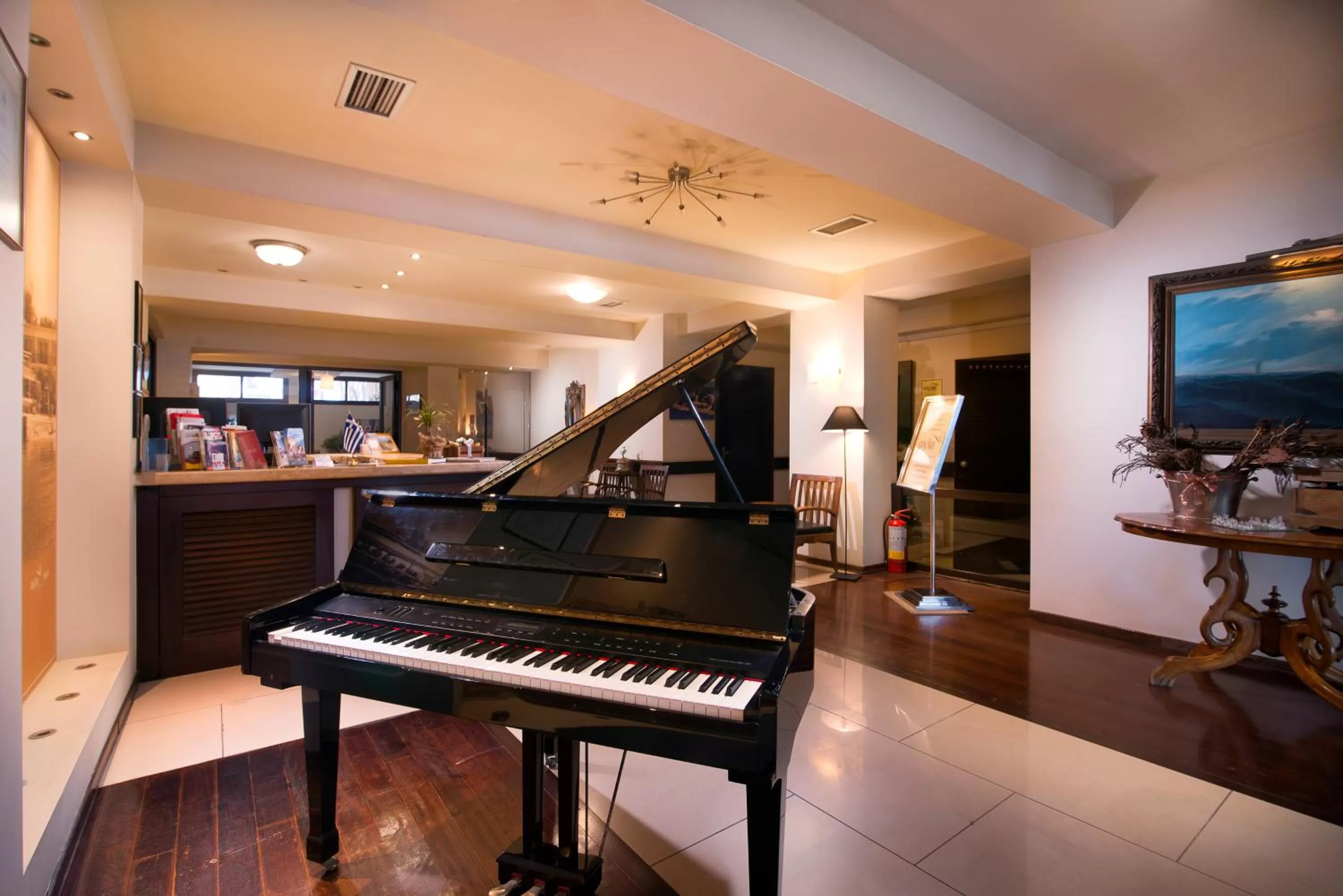 Lobby or reception in Hotel Aigli