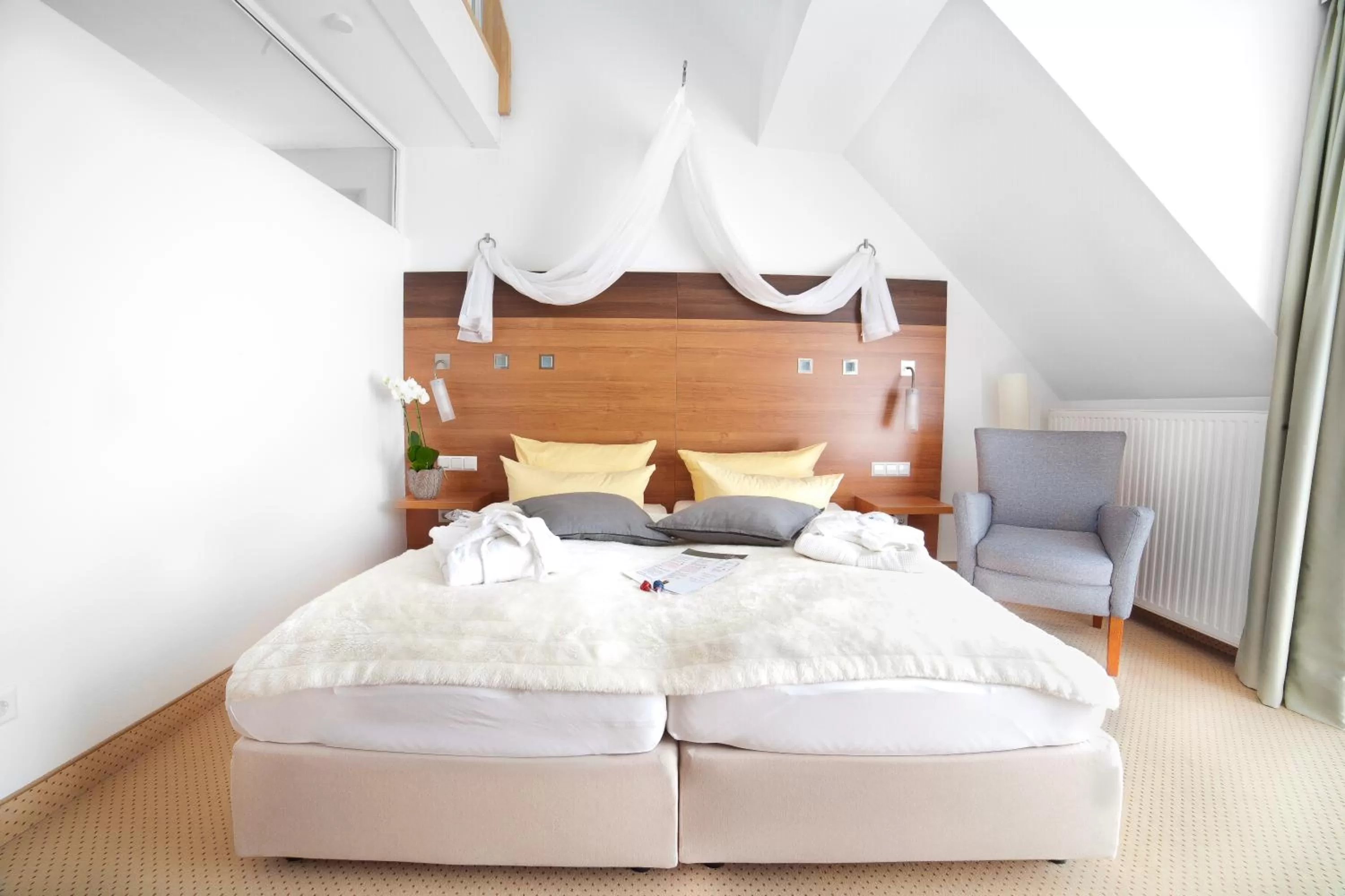 Decorative detail, Bed in allgovia hotel garni