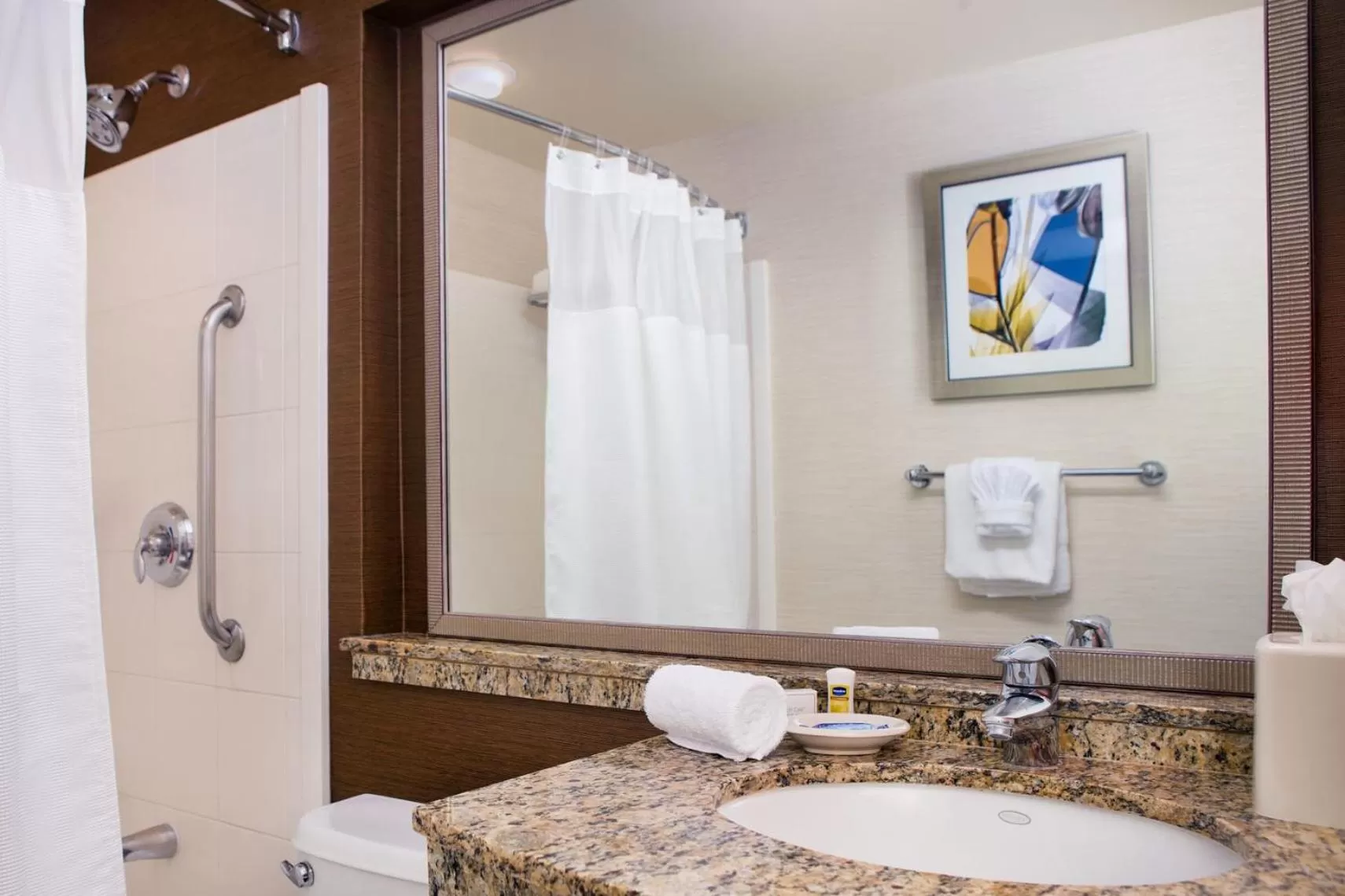 Shower in Fairfield Inn Sacramento Cal Expo