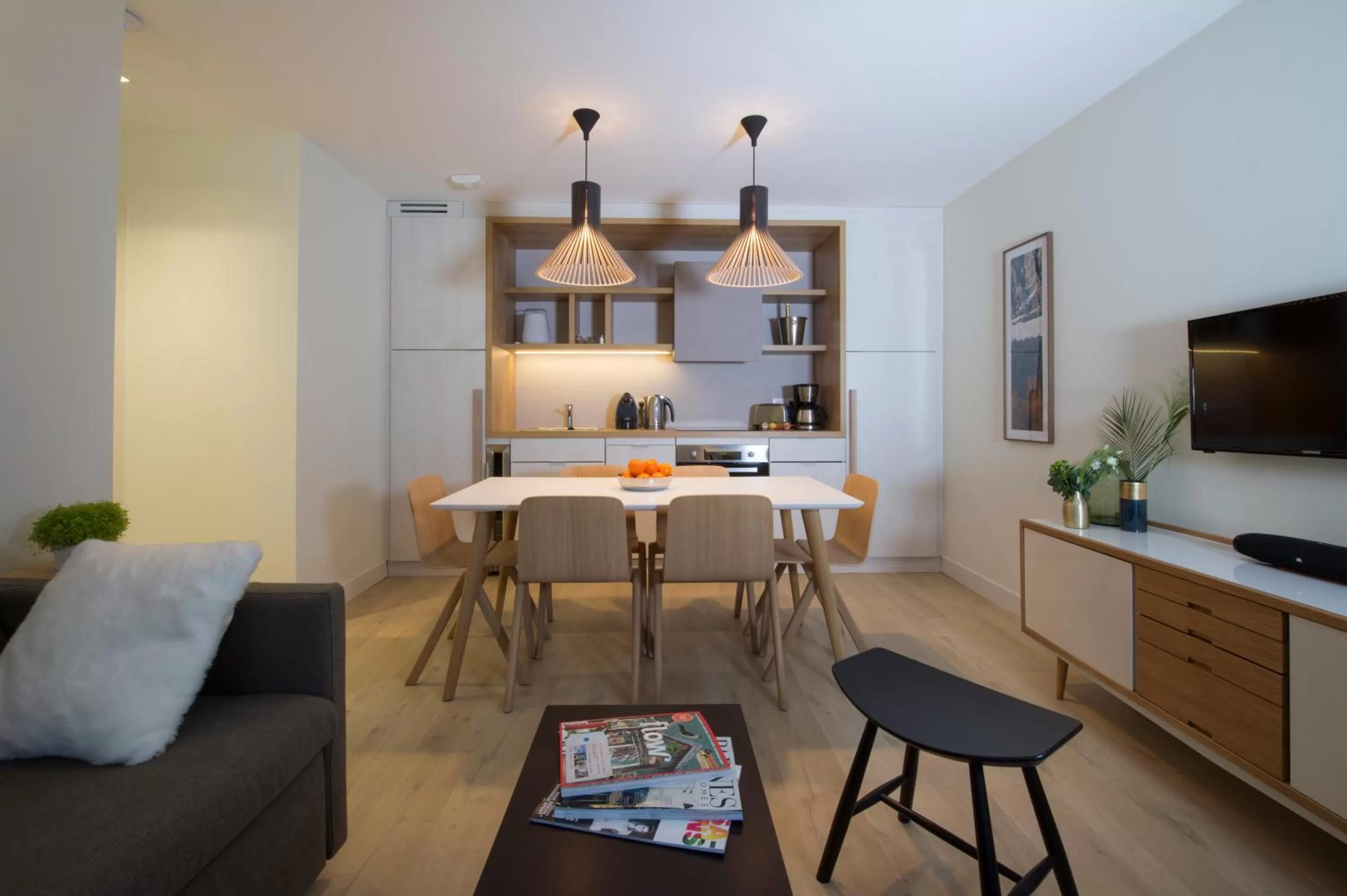 Kitchen or kitchenette in Le Génépy - Appart'hôtel de Charme