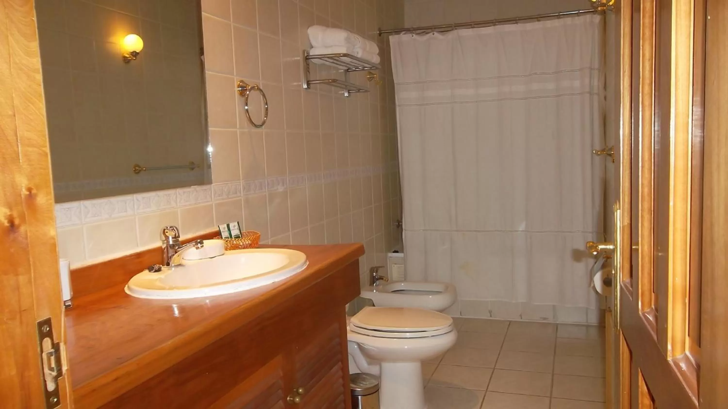 Bathroom in Hotel Malalhue