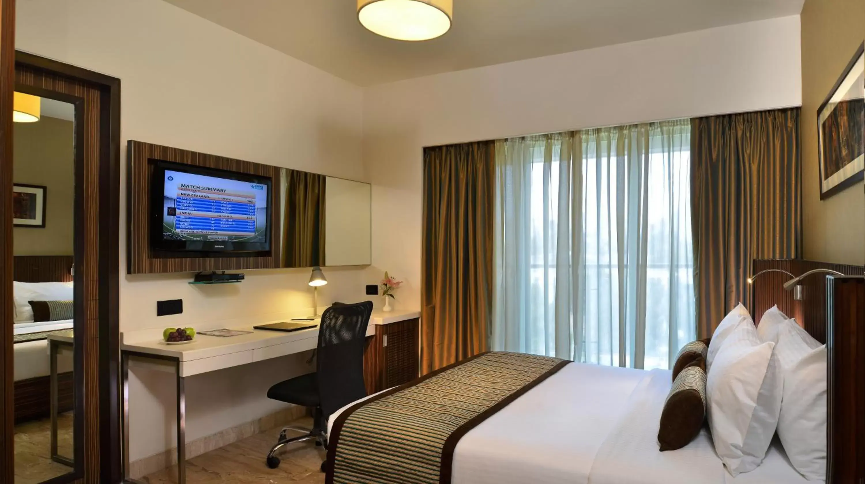 Deluxe Room 1 Double Bed
- single occupancy in Residency Sarovar Portico Deluxe Room 1 Double Bed
- single occupancy in Residency Sarovar Portico