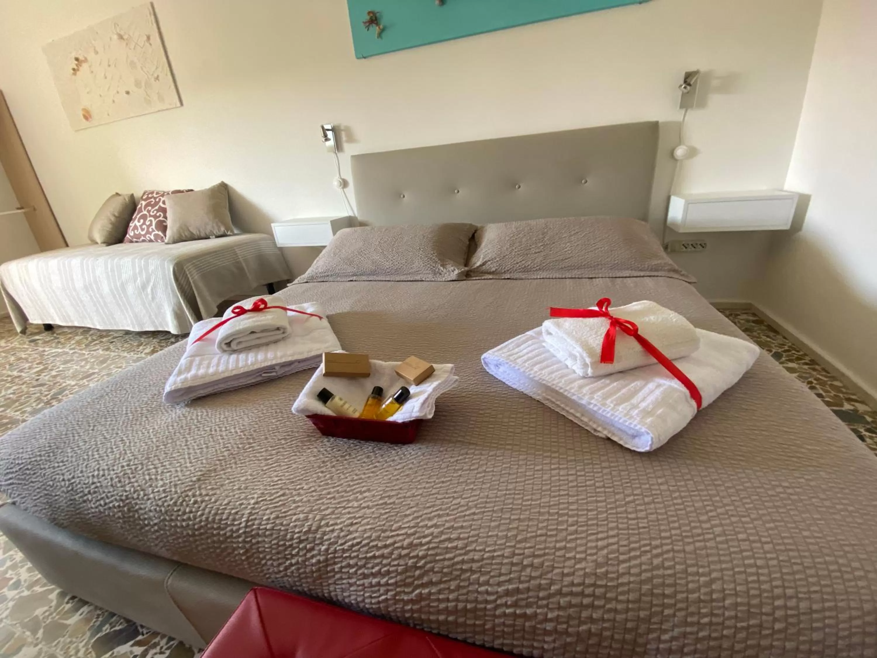 Bed in Rossocorallo Rooms