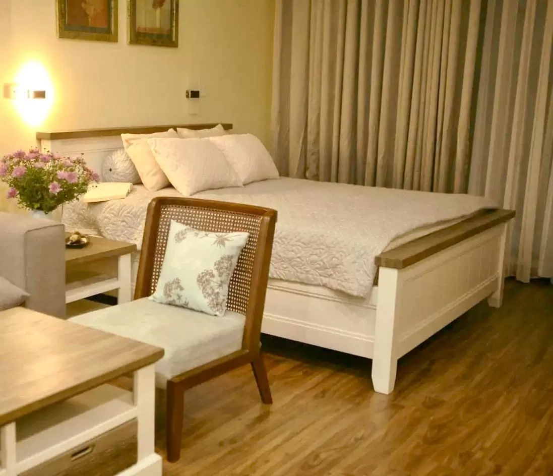 Bed in Auntie Liên's Homestay