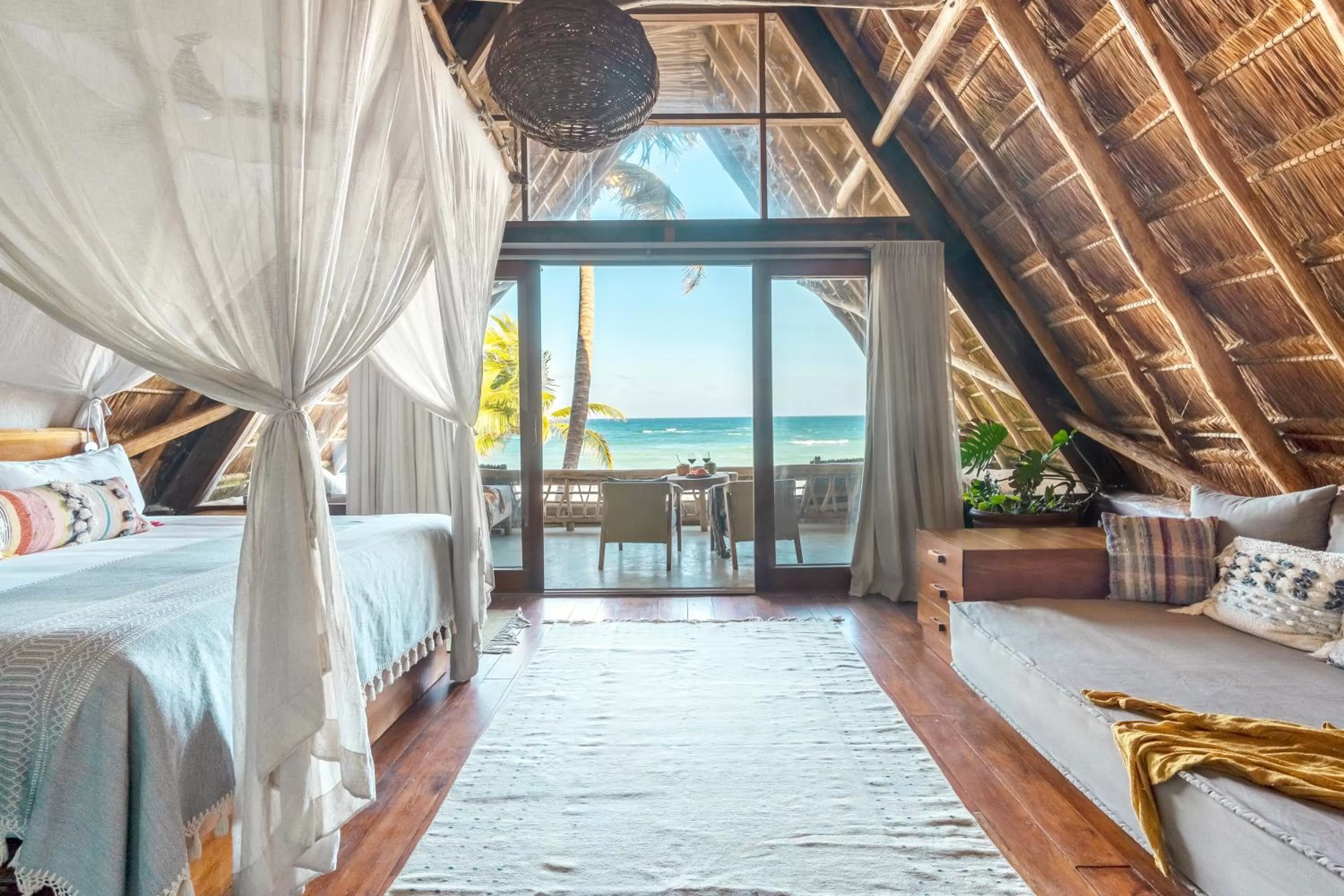 Bed in Ahau Tulum - Beachfront Hotel