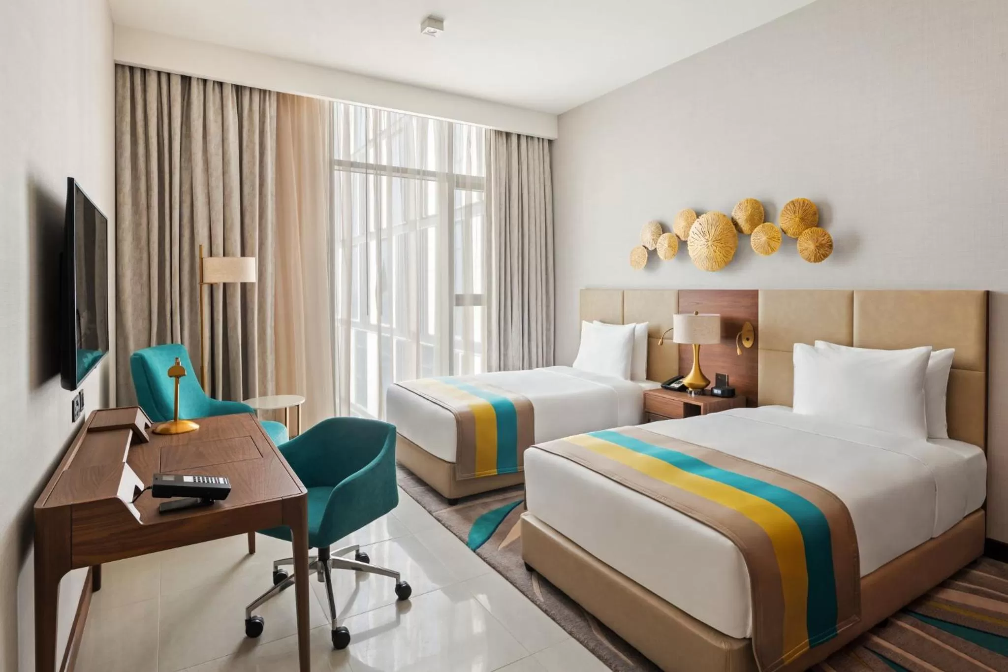 Photo of the whole room, Bed in Holiday Inn Dubai Al-Maktoum Airport by IHG
