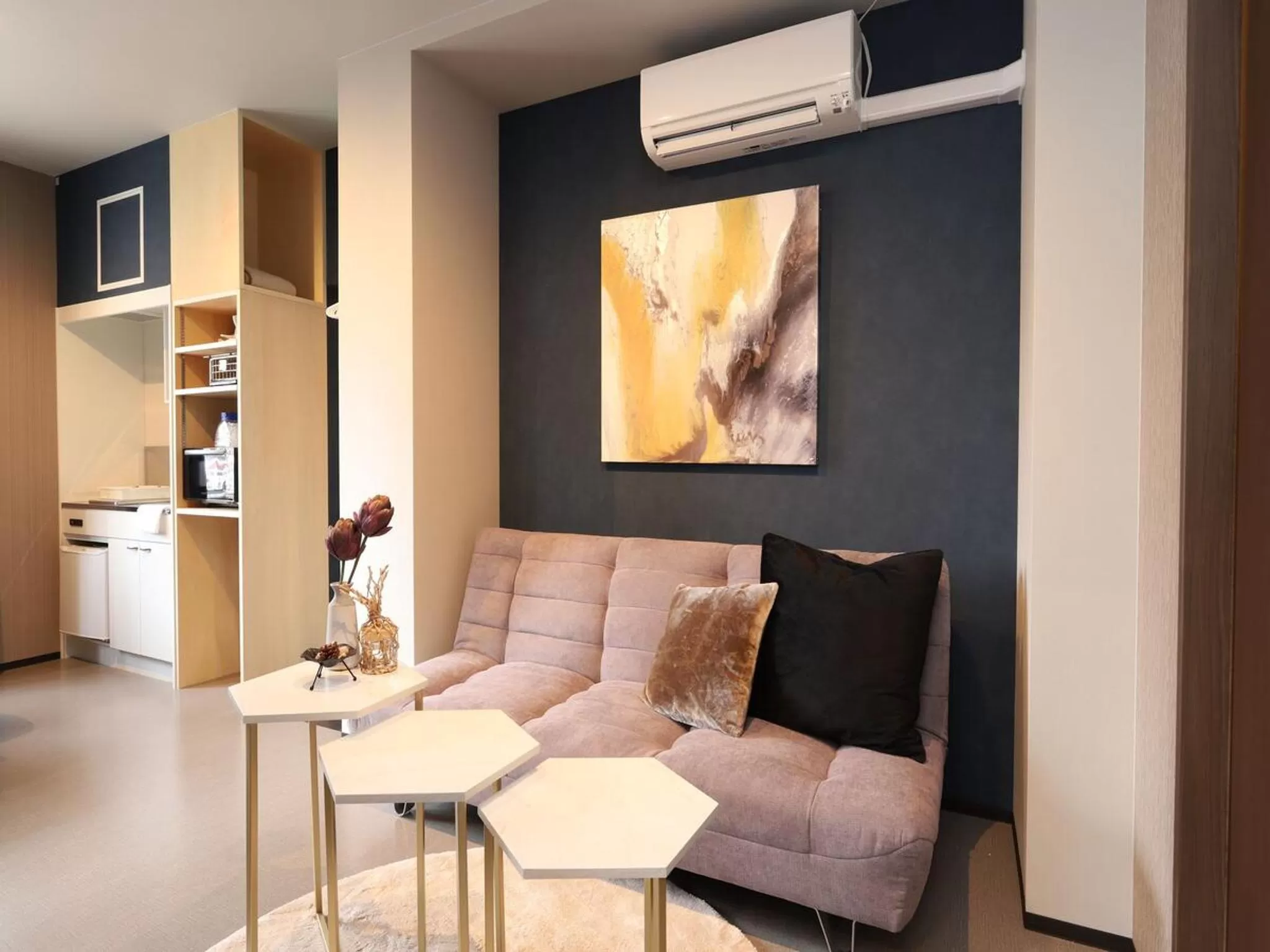 Living room in UCHI Living Stay Sapporo Kikusui