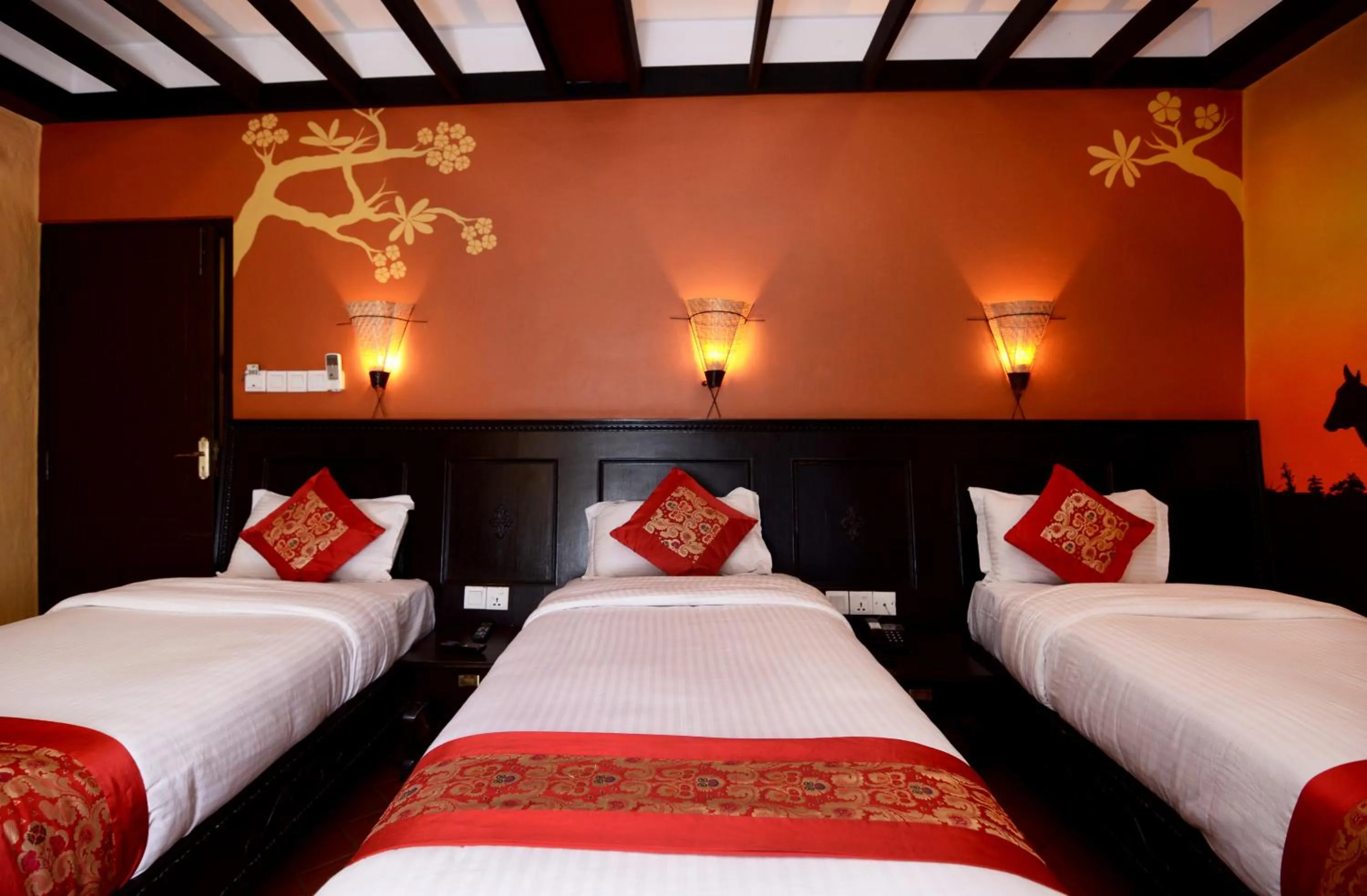 Bed in Kasthamandap Boutique Hotel