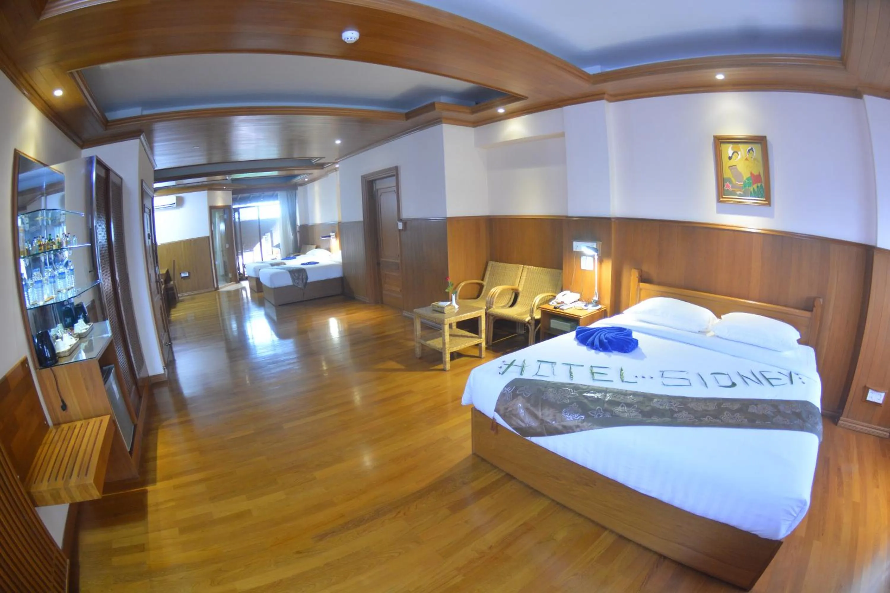 Decorative detail, Bed in Hotel Sidney