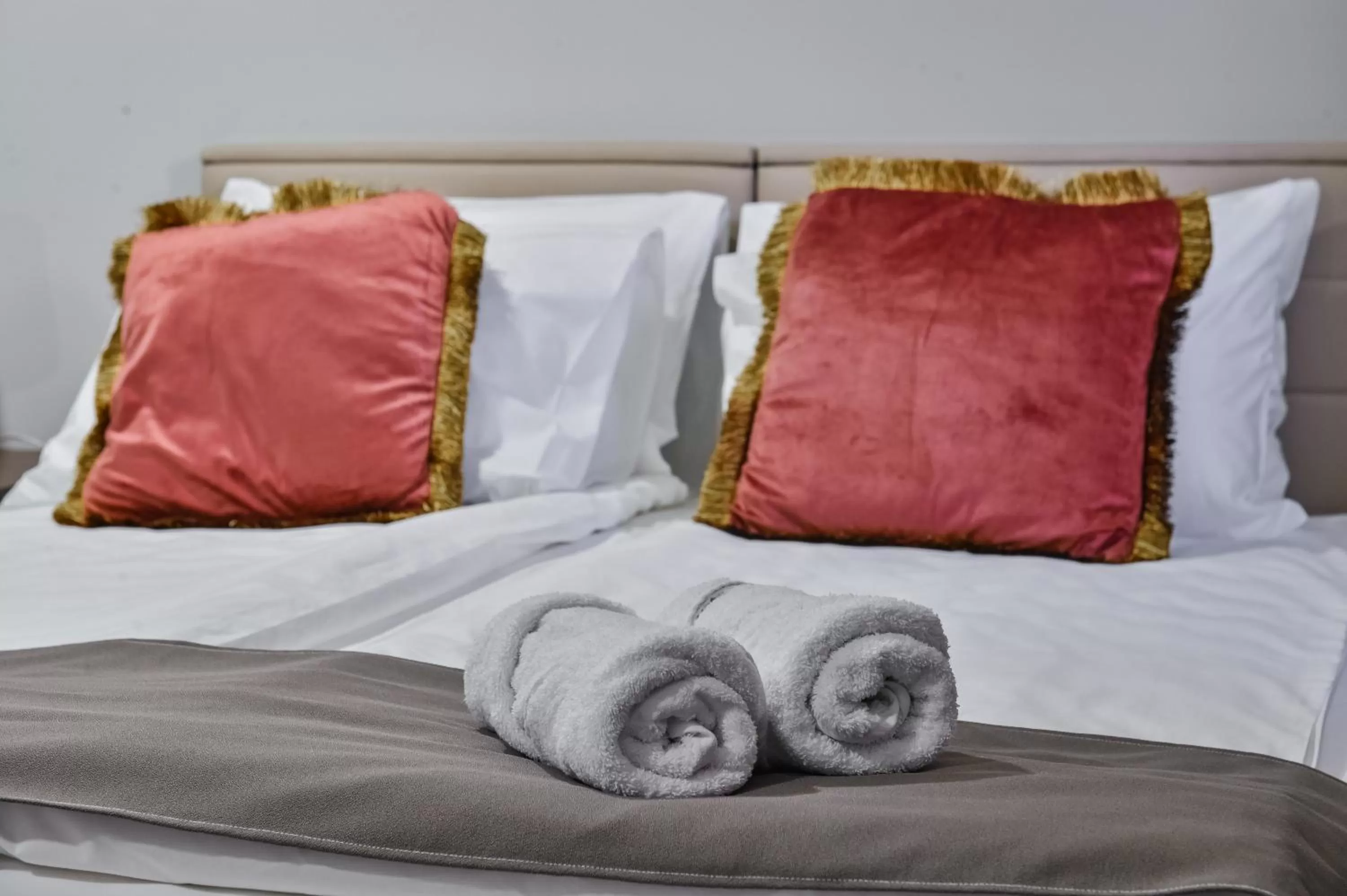 Bed in Garni Hotel Aline