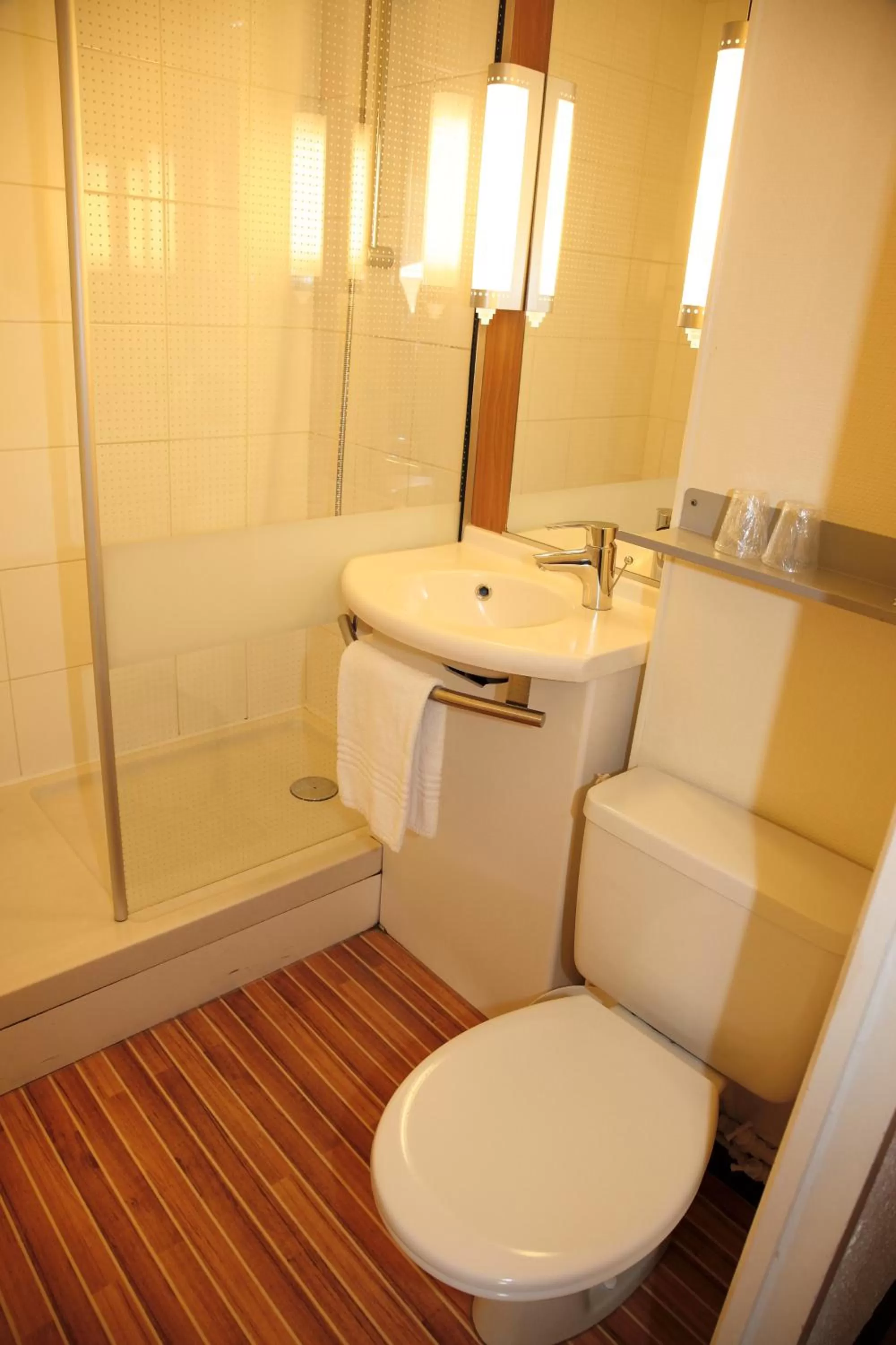 Bathroom in ibis les Etangs des Moines