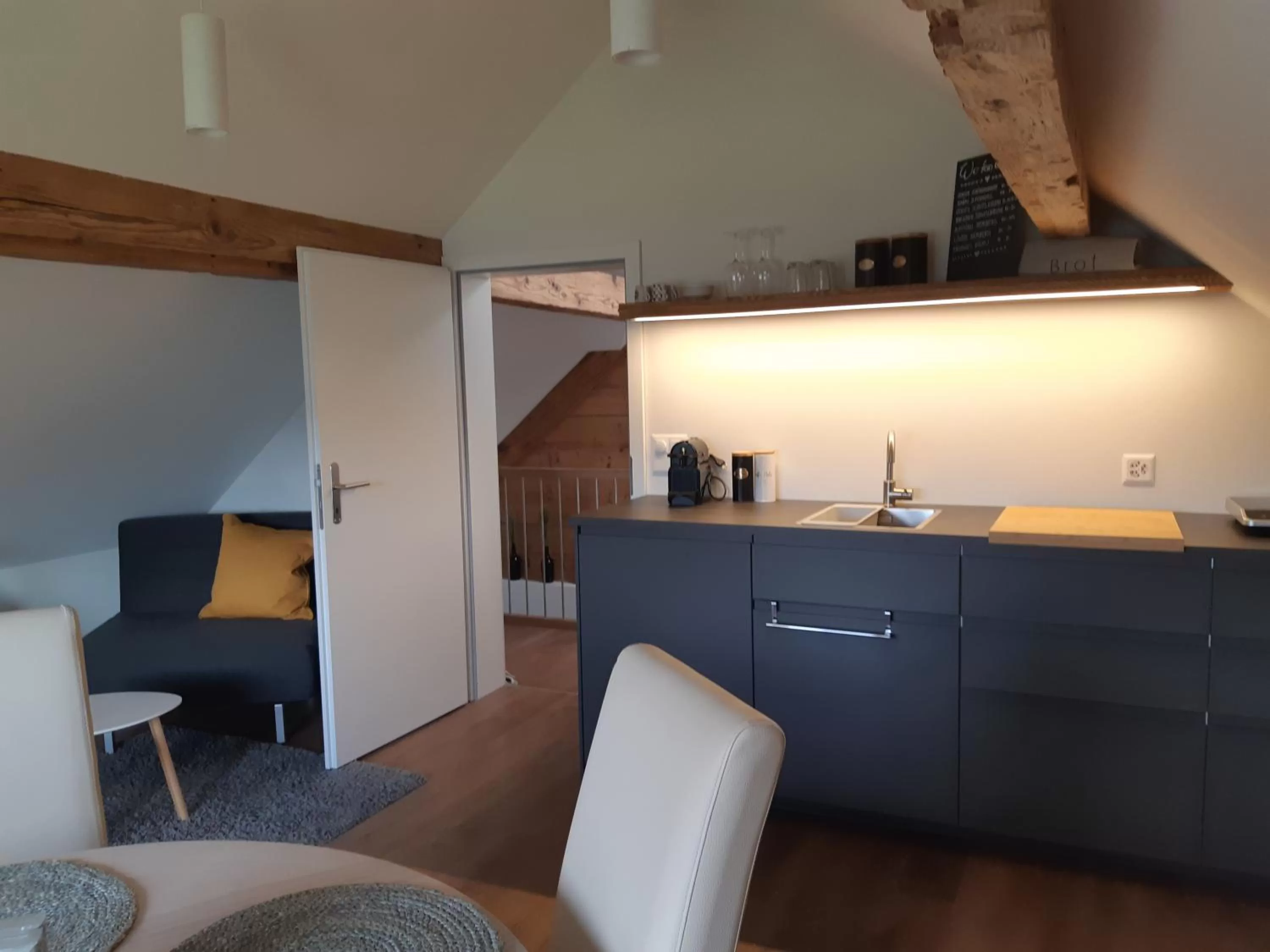 Kitchen/Kitchenette in Gästehaus Aemisegg