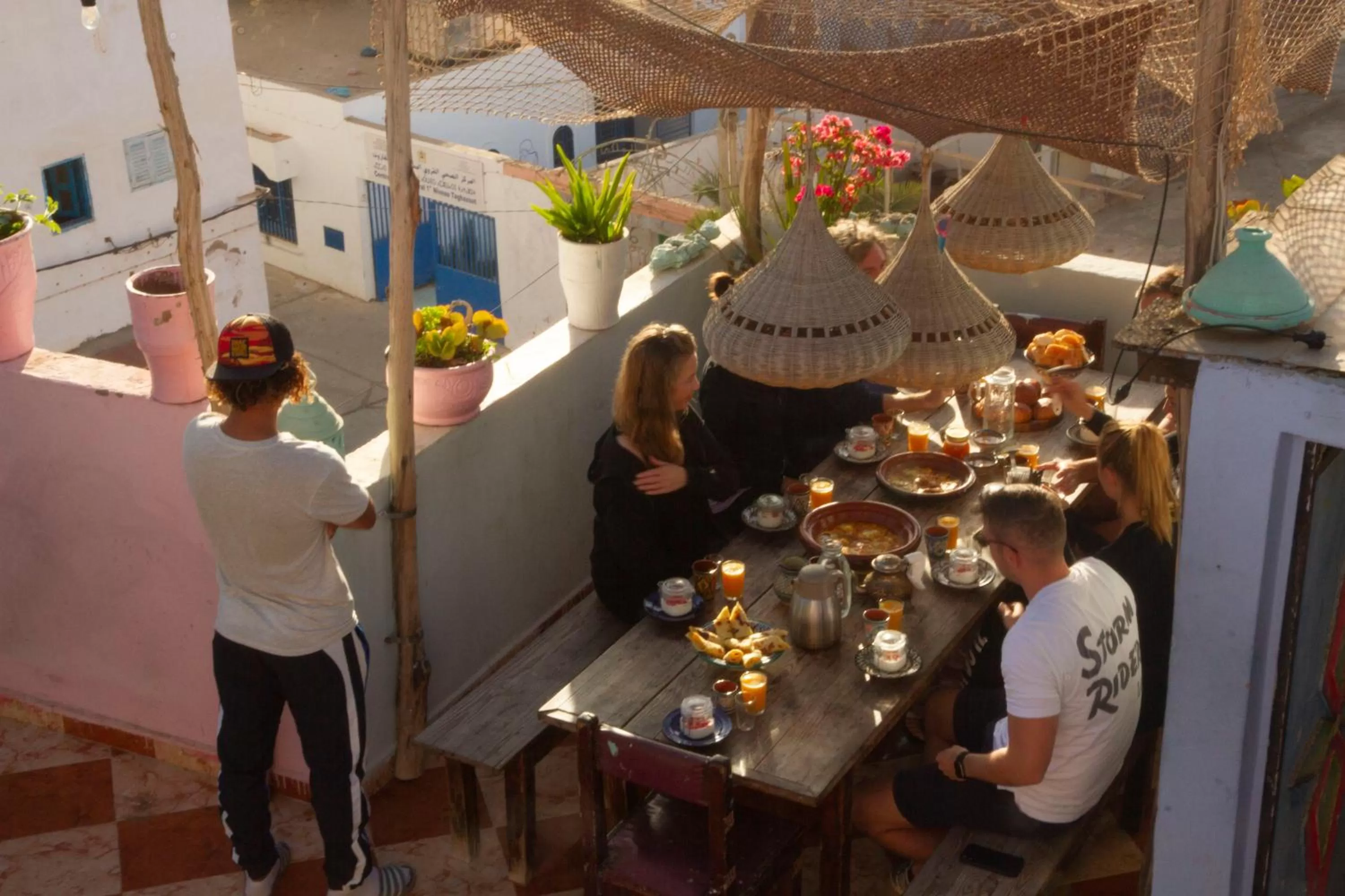 Restaurant/Places to Eat in Amayour Surf Hostel