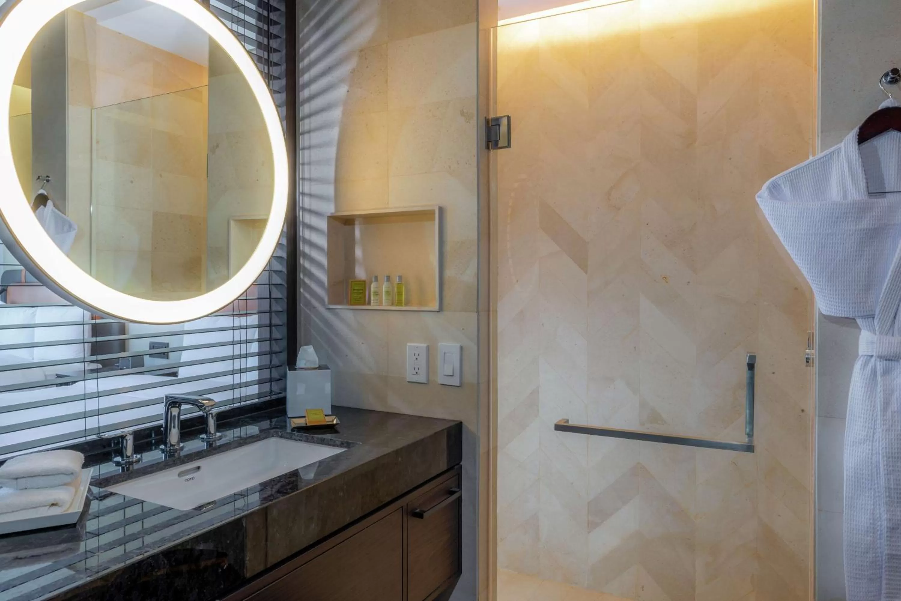 Toilet in Hilton Guadalajara Midtown