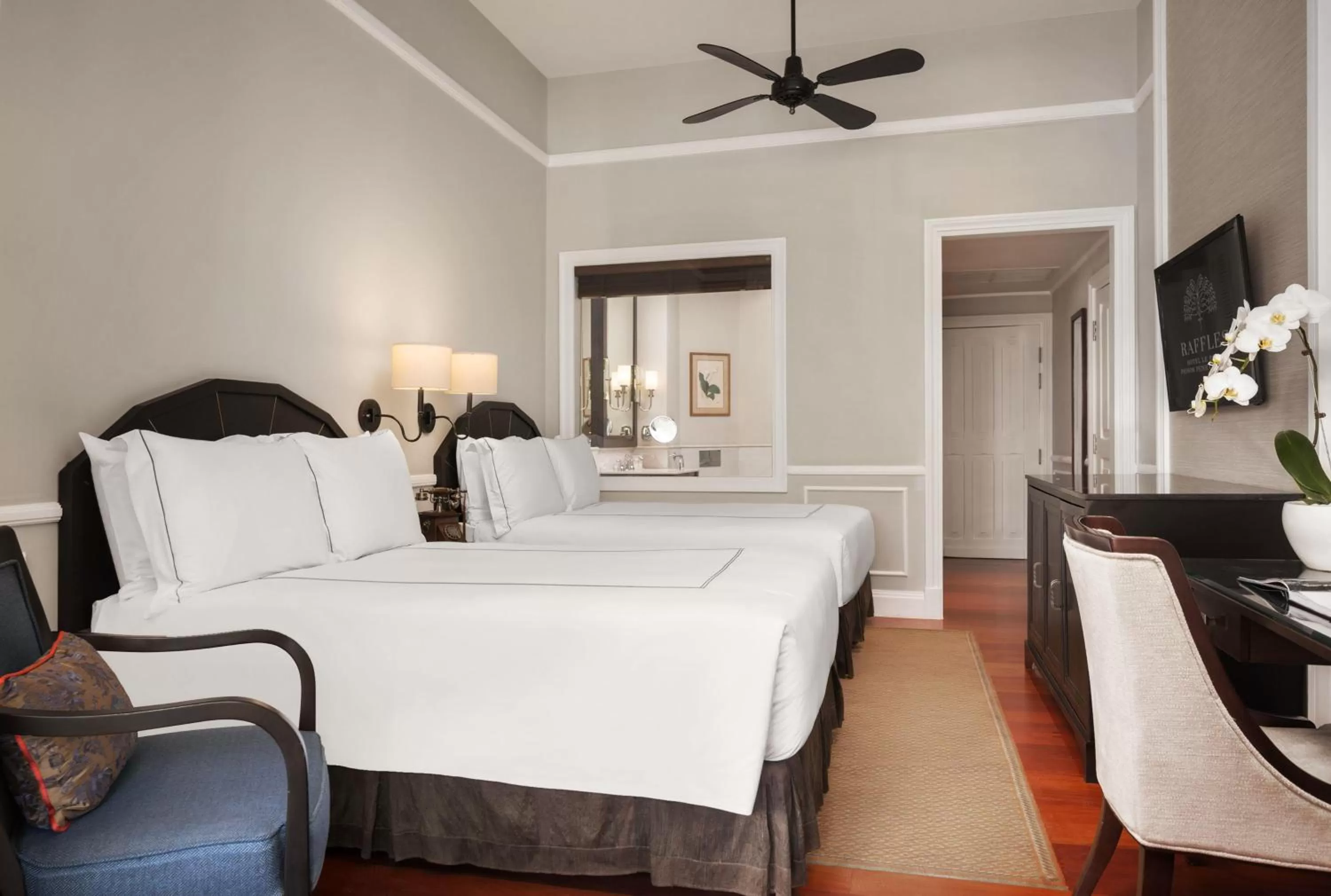 Bed in Raffles Hotel Le Royal