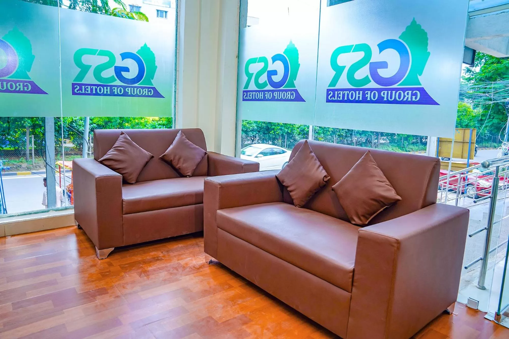 Seating area in FabHotel JKC Grand