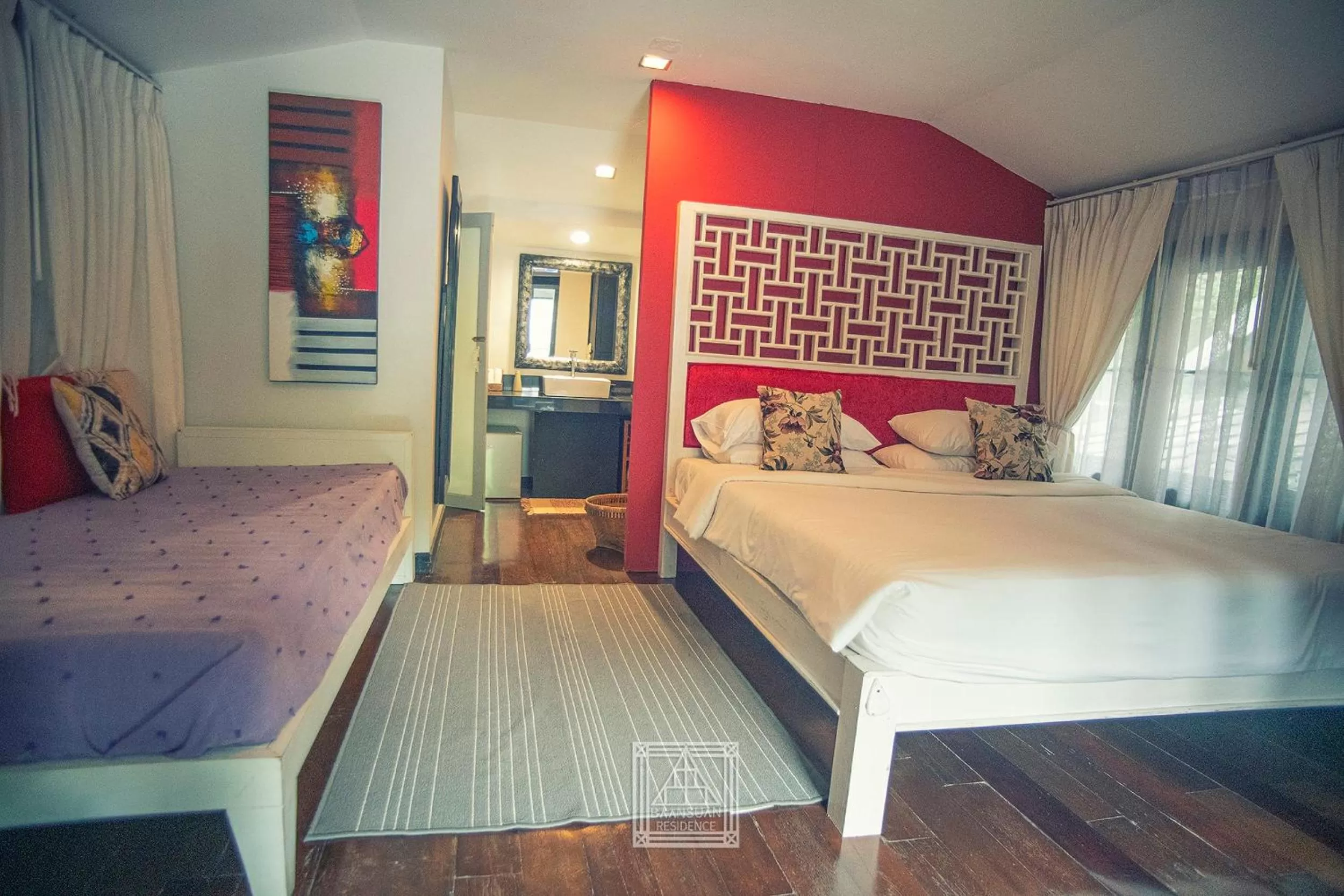 Bedroom, Bed in Baan Suan Residence เฮือนพักบ้านสวน