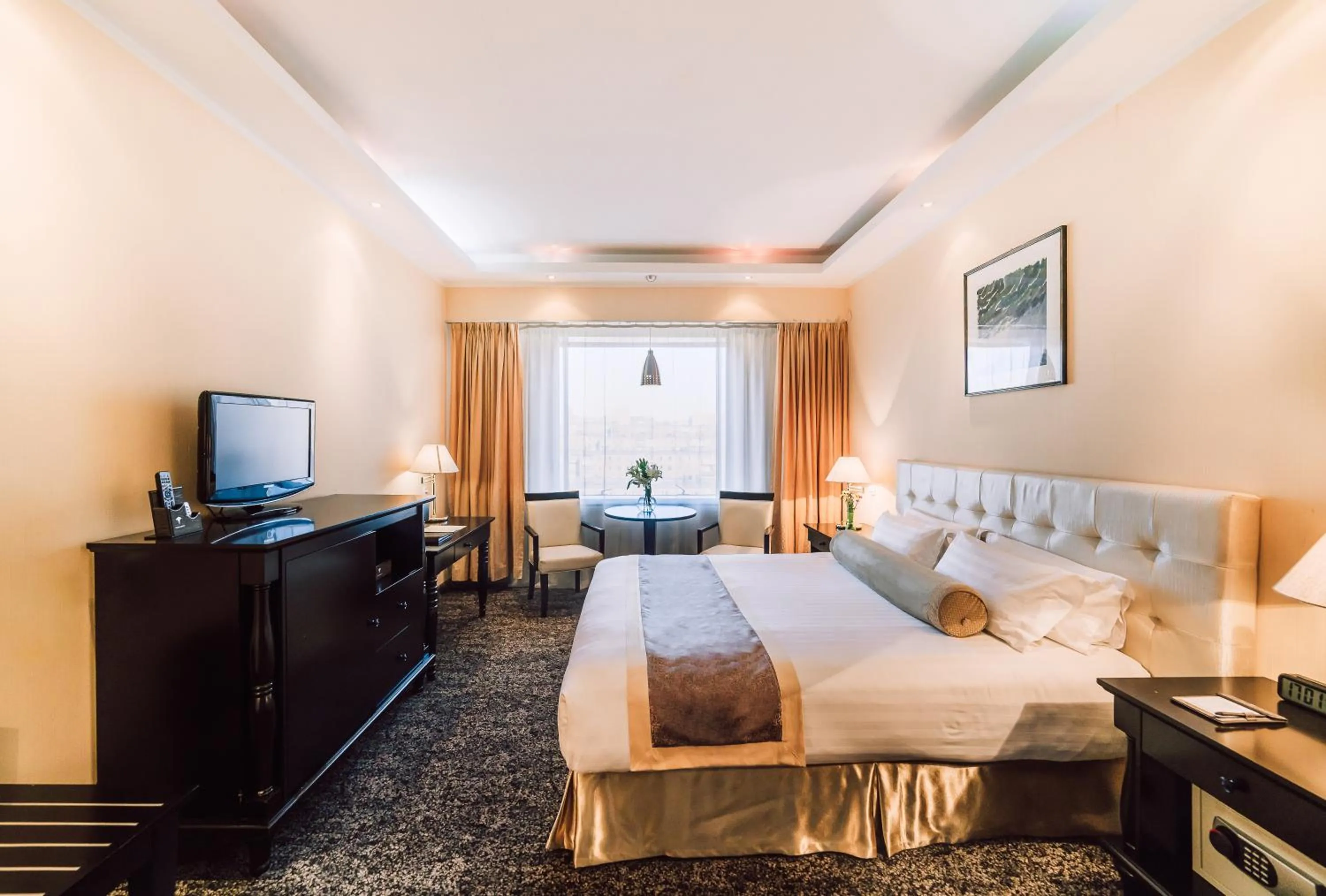 Photo of the whole room, Bed in Chinggis Khaan Hotel