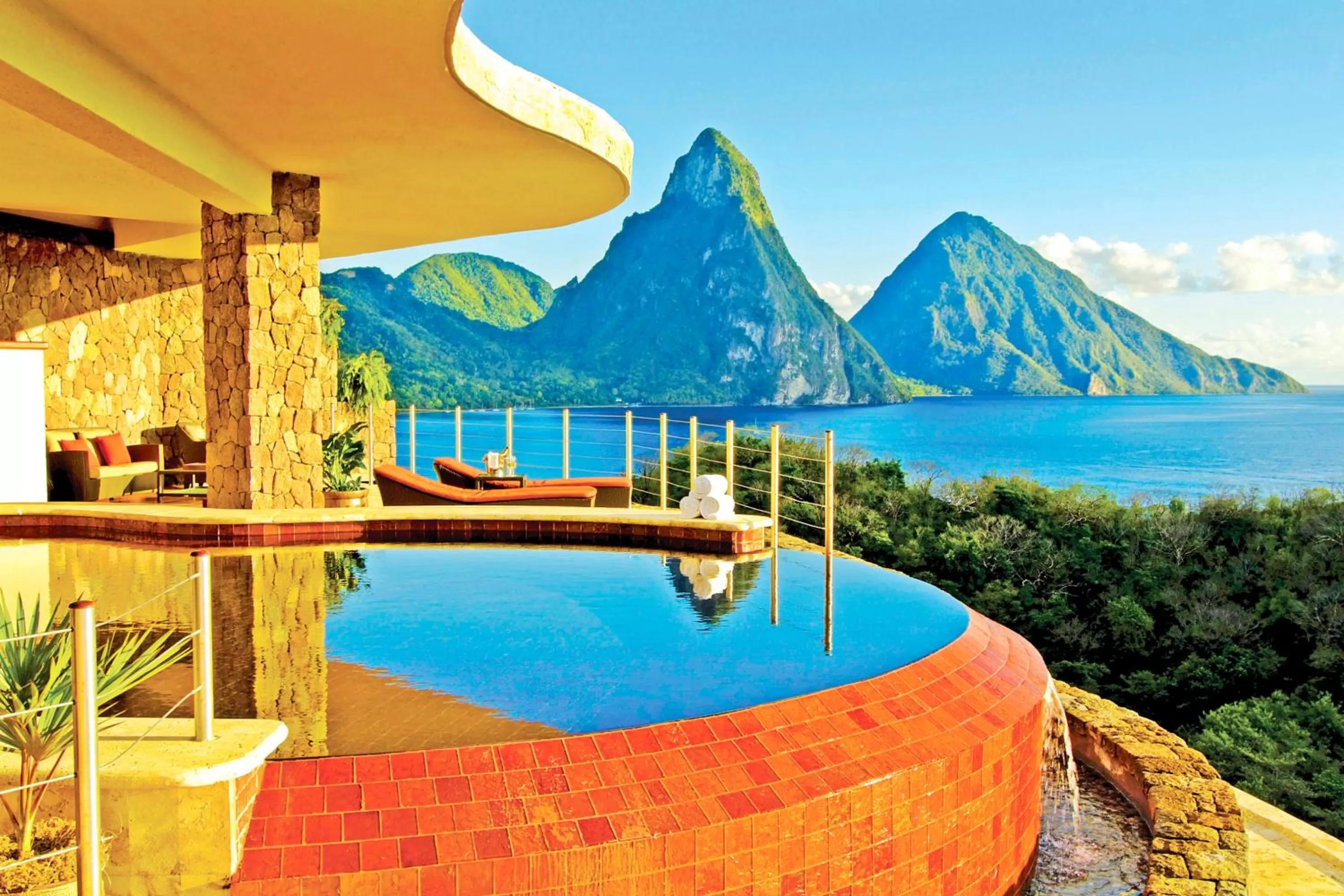Landmark view in Jade Mountain