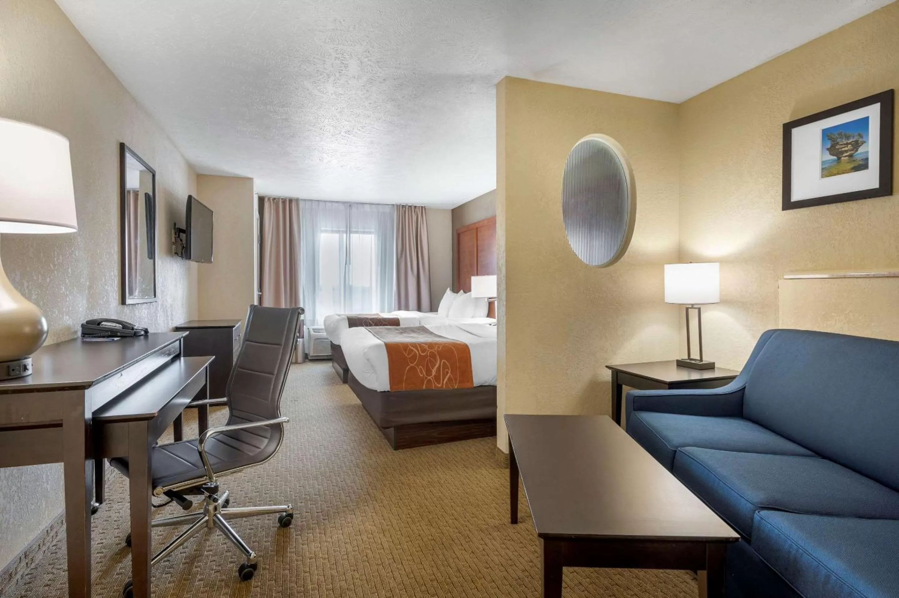 Queen Room with Two Queen Beds and Roll-In Shower - Accessible/Non-Smoking in Comfort Suites Merrillville near US 30