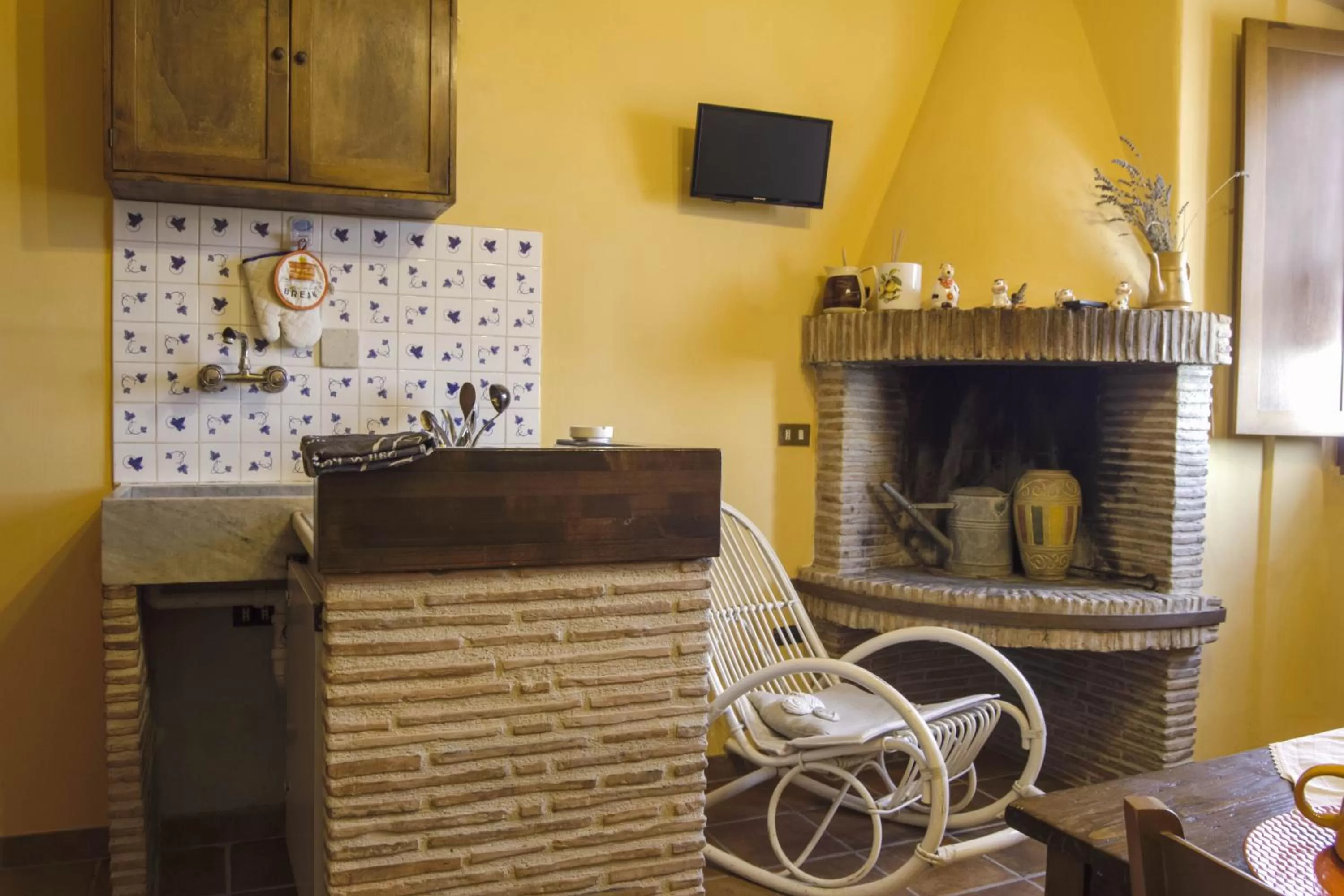 Seating area in Montanari Agrivillage