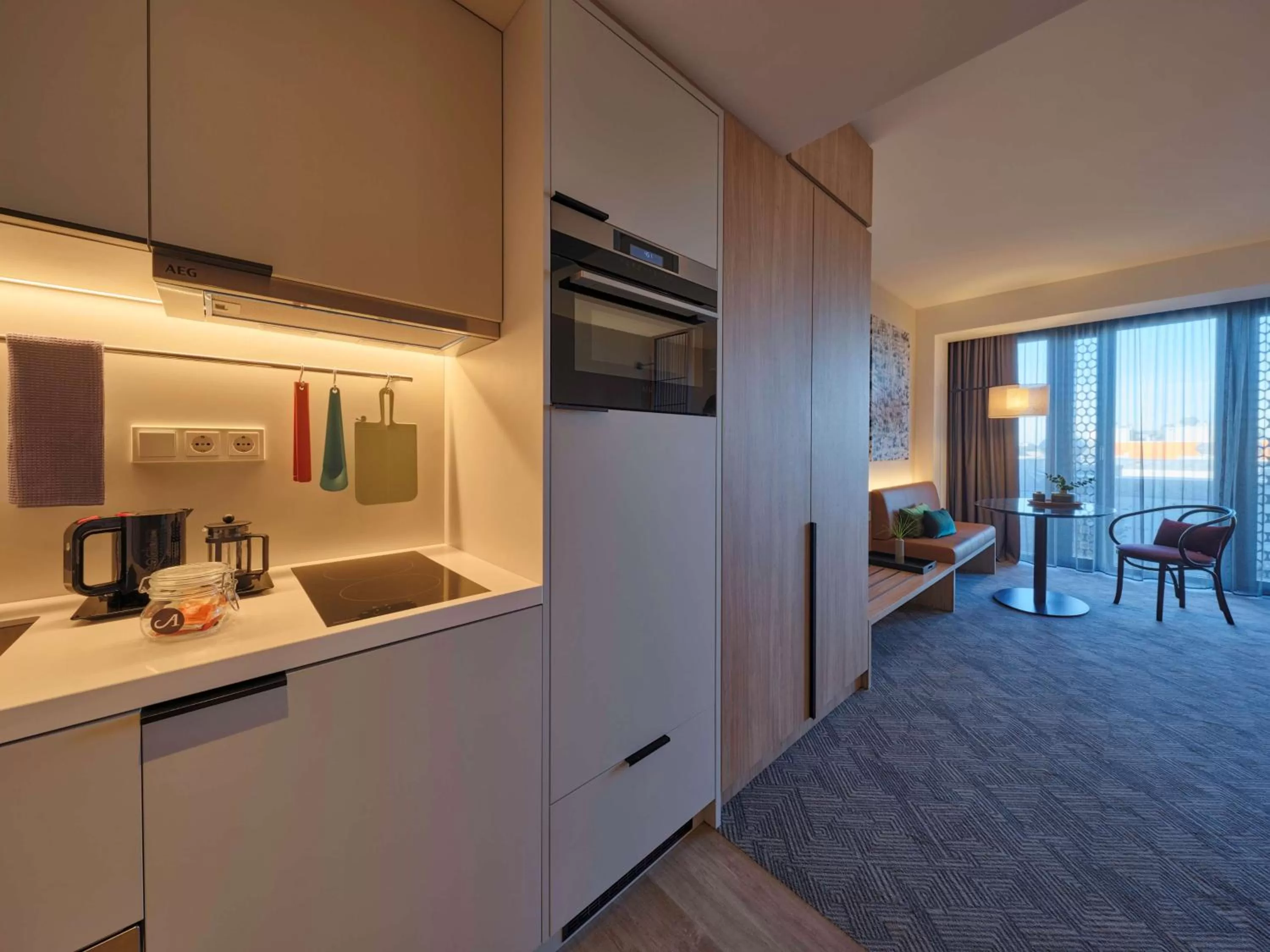 Kitchen or kitchenette in Adina Apartment Hotel Munich
