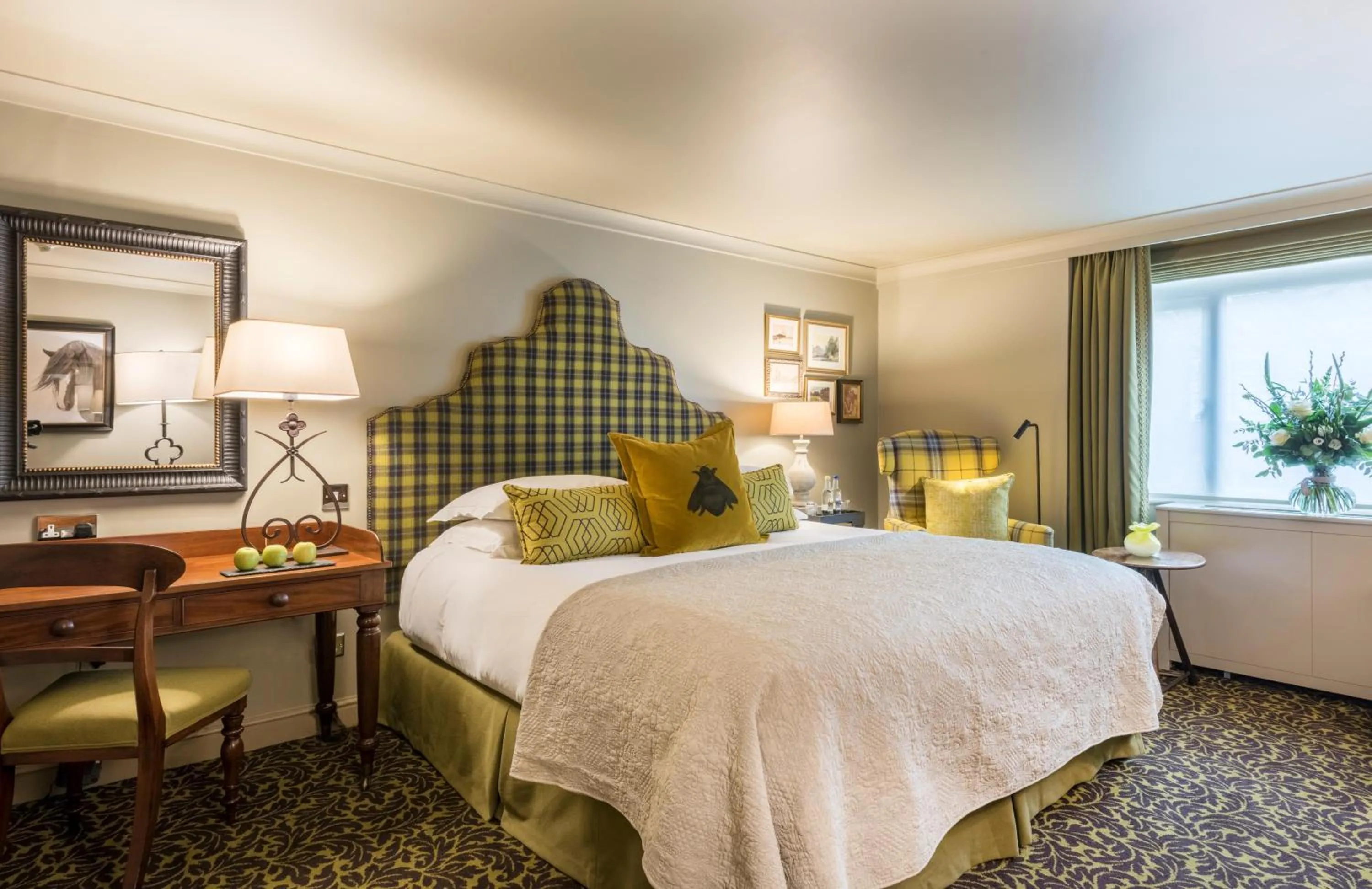 Bed in The Lygon Arms - an Iconic Luxury Hotel