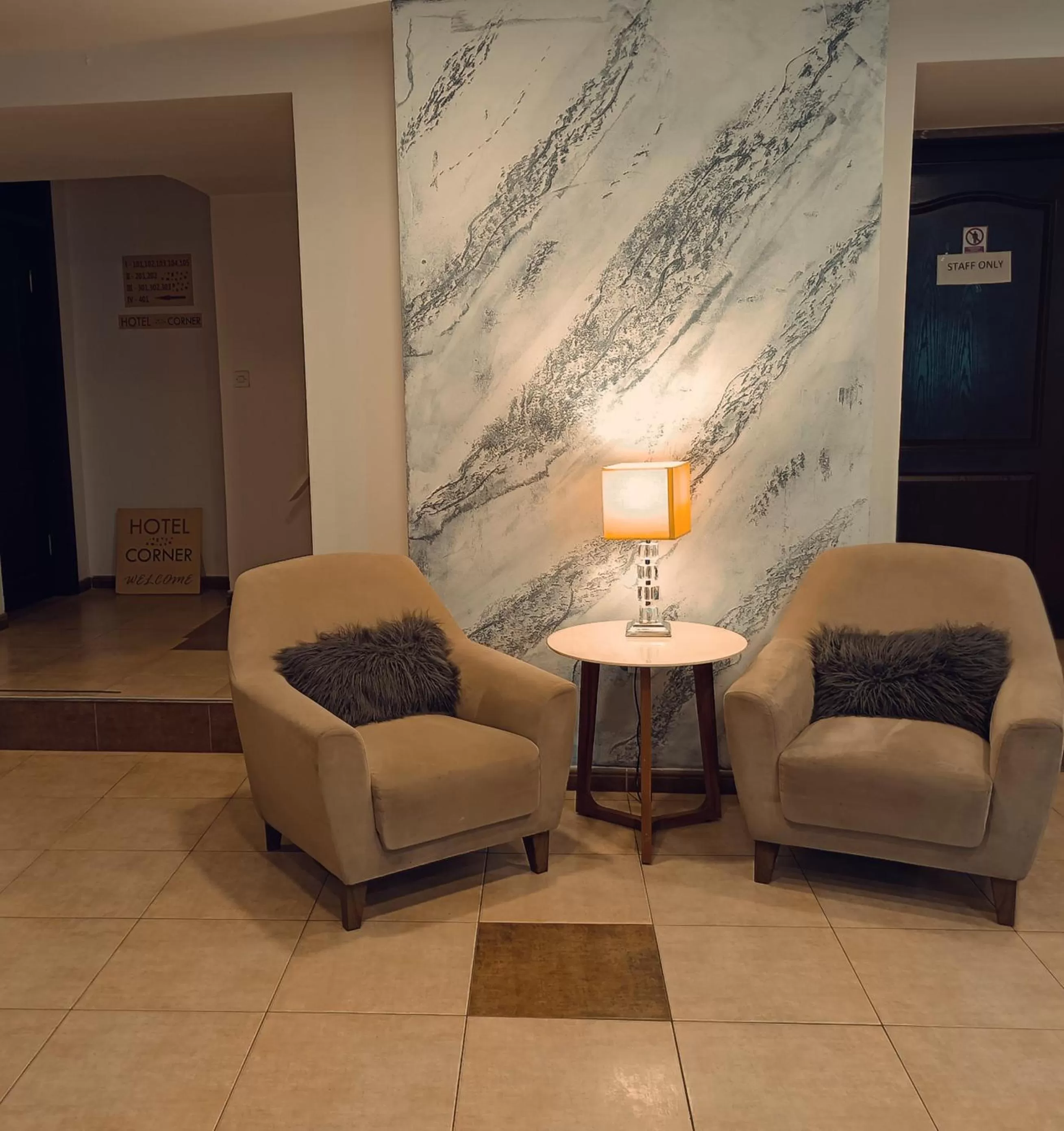 Lobby or reception in Hotel Corner