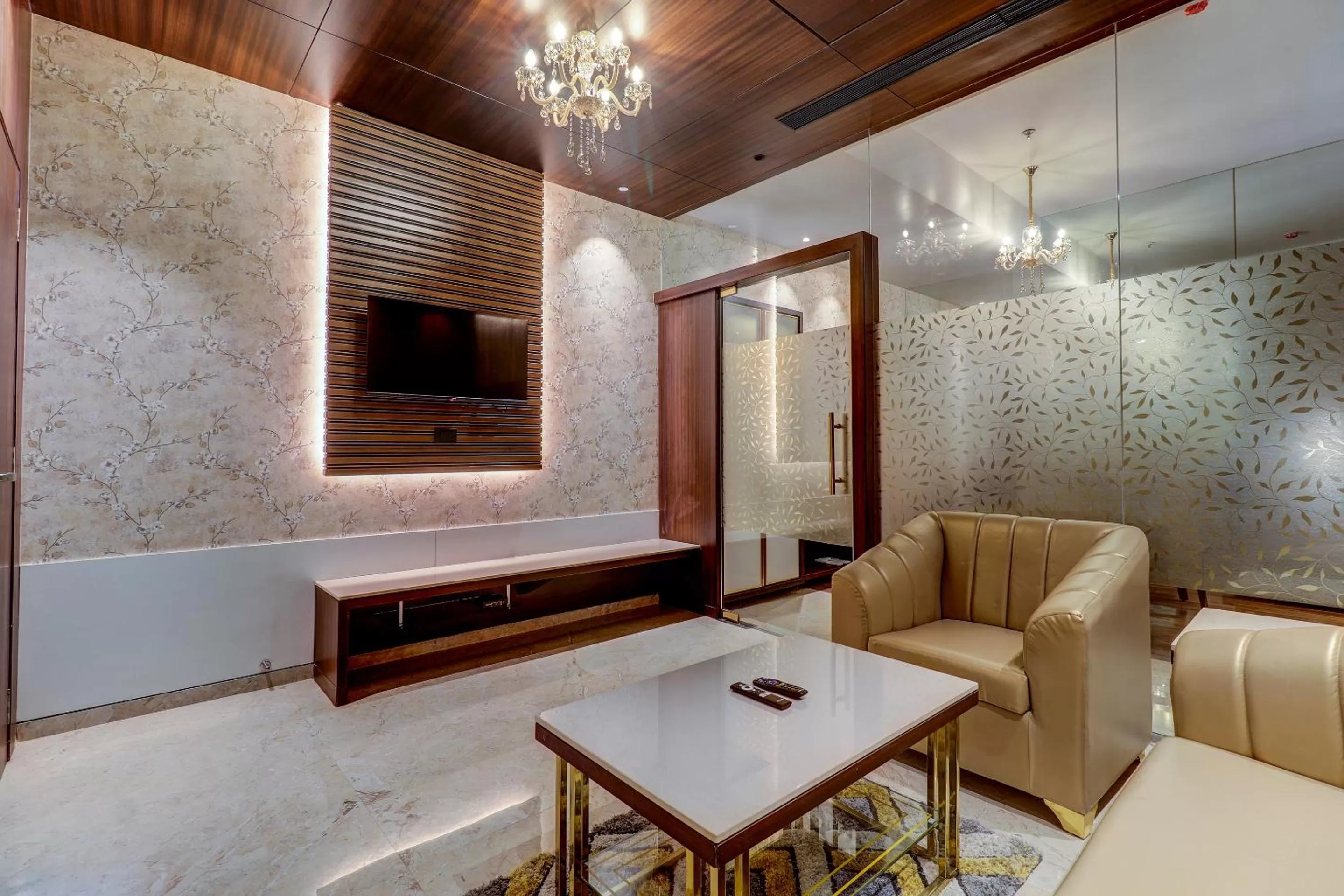 Seating area in Hotel Gurudev Grand