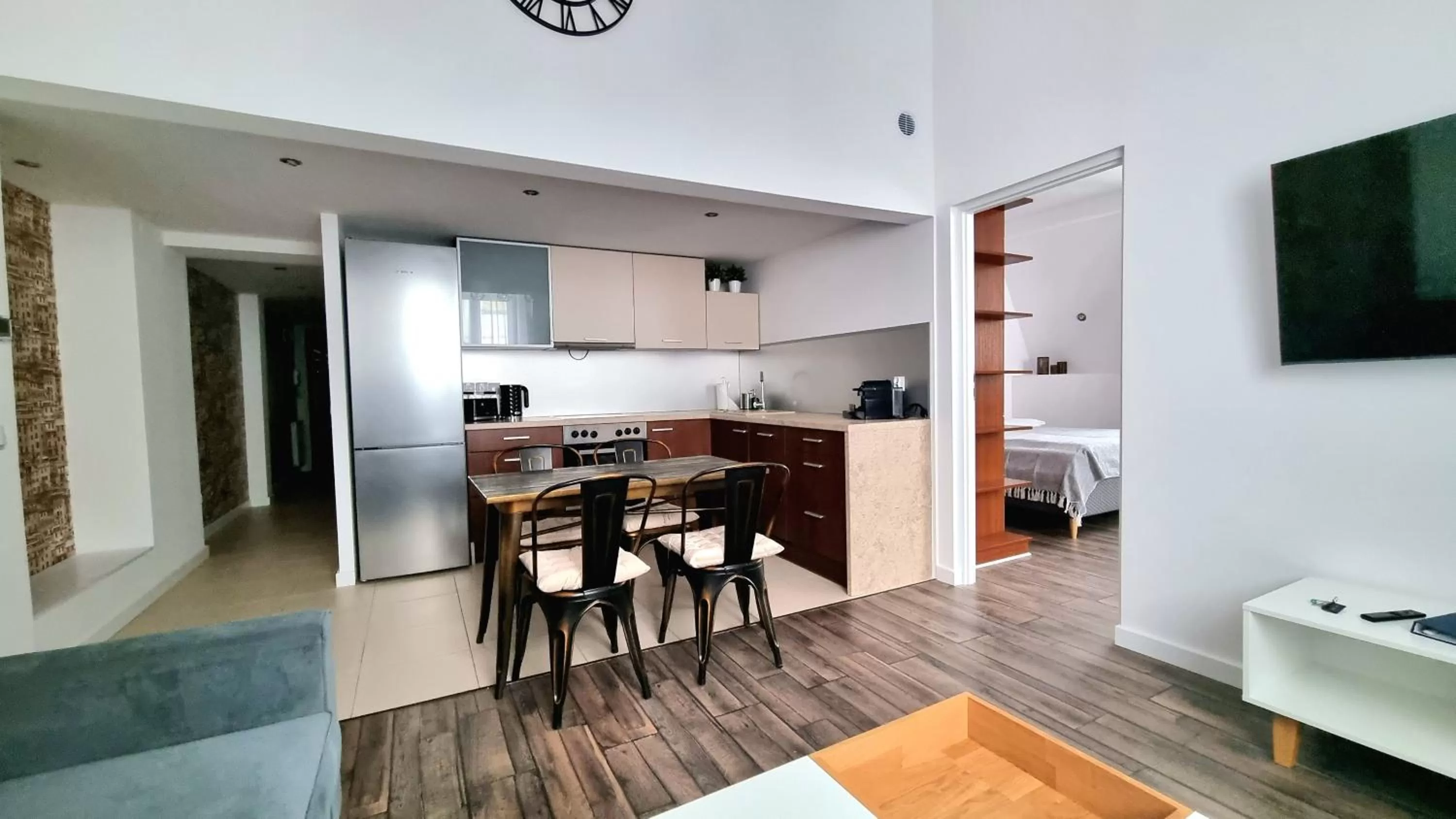 TV and multimedia, Kitchen/Kitchenette in NOOK NOOK Apartments Katarzyny 2