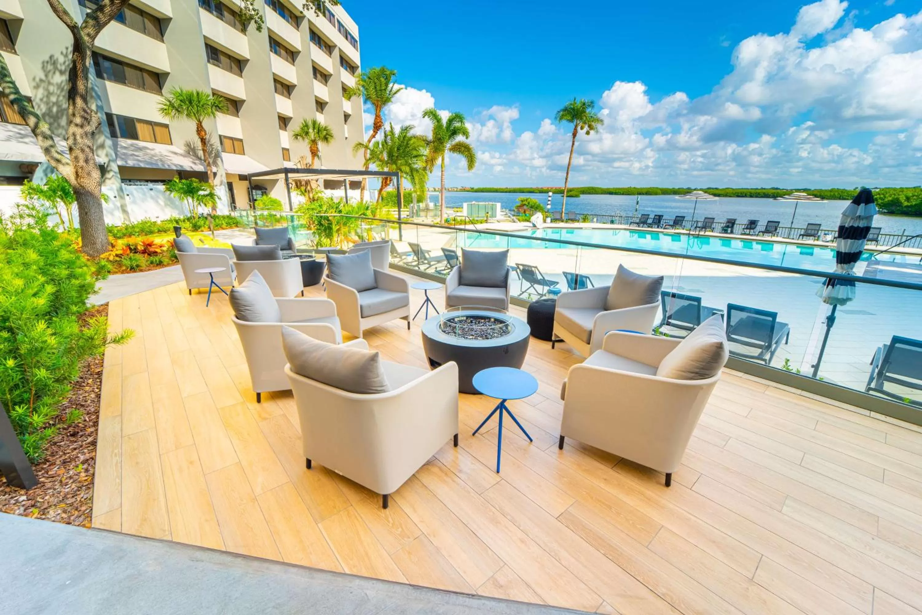 Pool view in DoubleTree by Hilton Tampa Rocky Point Waterfront