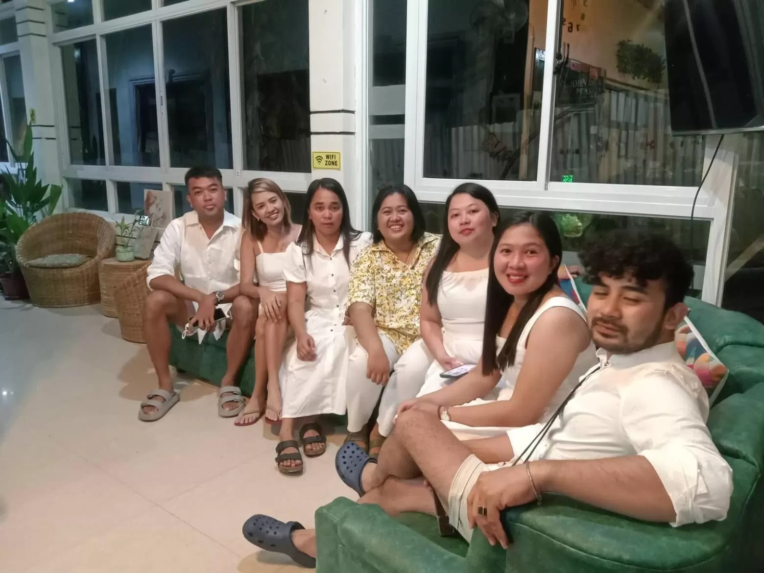 group of guests in St. John Island View Pensionne