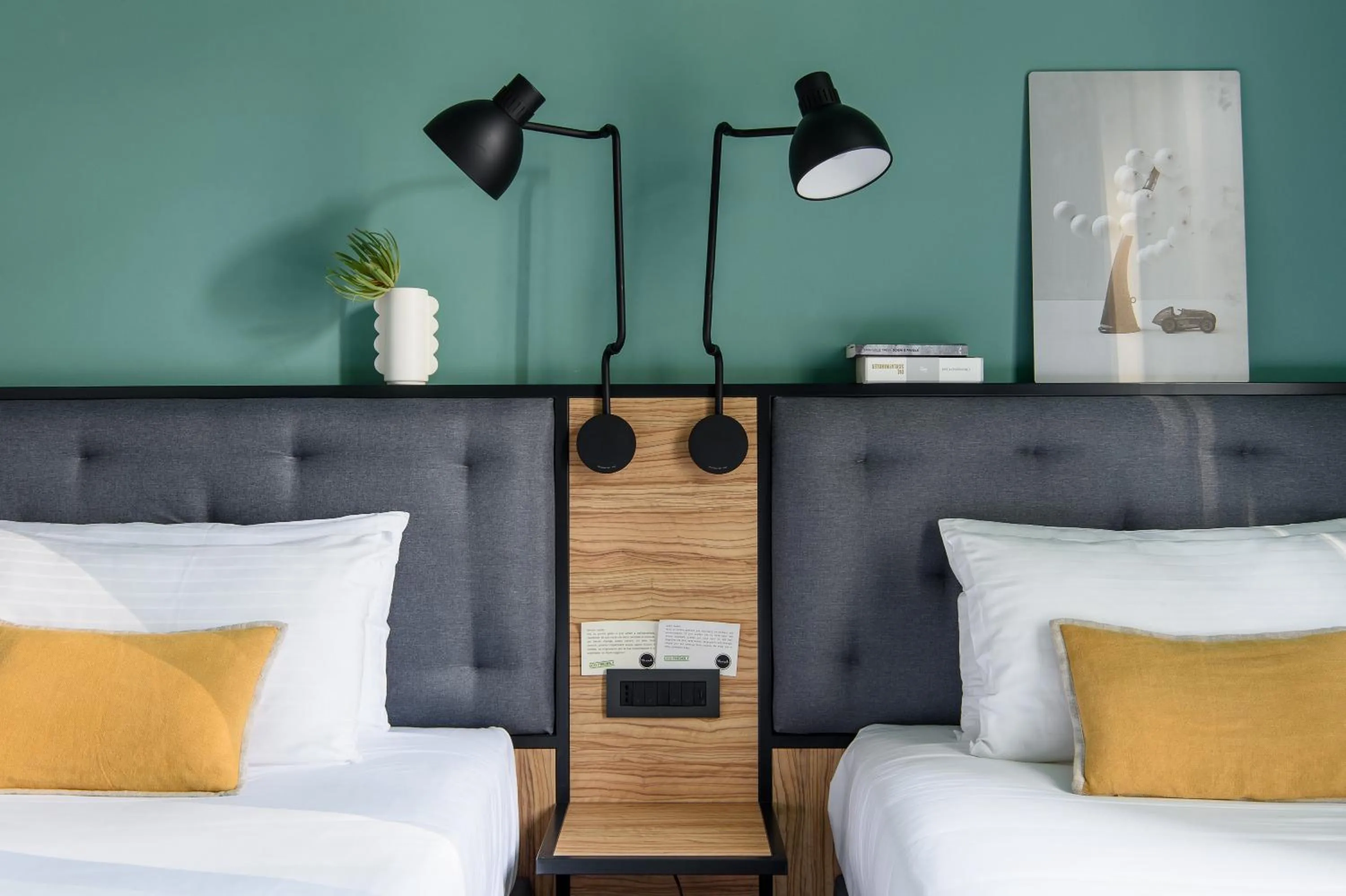 Bed in The Poet Hotel