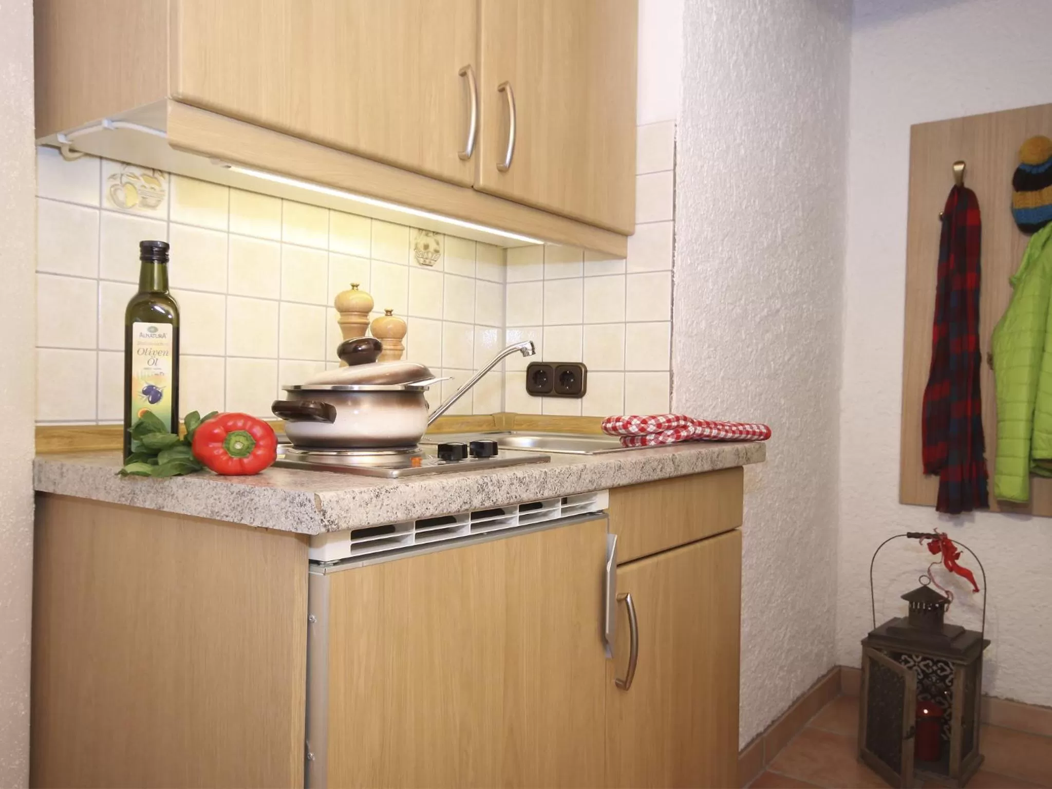 Kitchen or kitchenette in Familien- und Wellnesshotel "Landhaus Viktoria"
