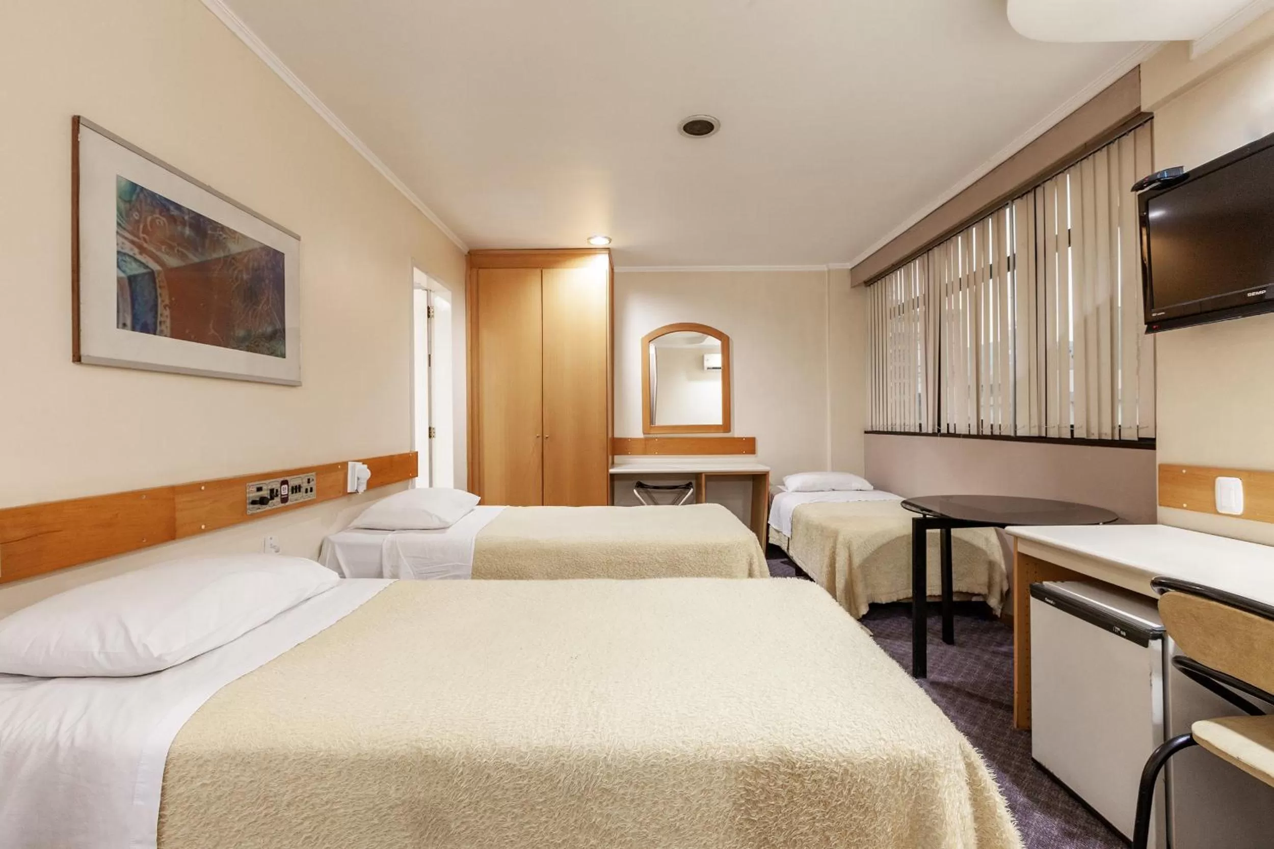 Bed in Tri Hotel Smart Caxias