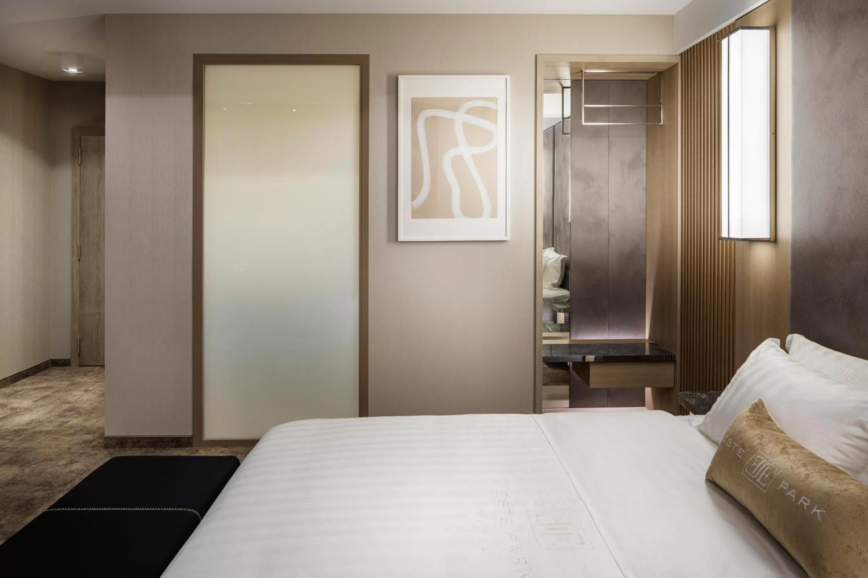 Bedroom, Bed in -- ESTE PARK HOTEL -- part of Urban Chic Luxury Design Hotels - Parking & Compliments - next to Shopping & Dining Mall Plovdiv