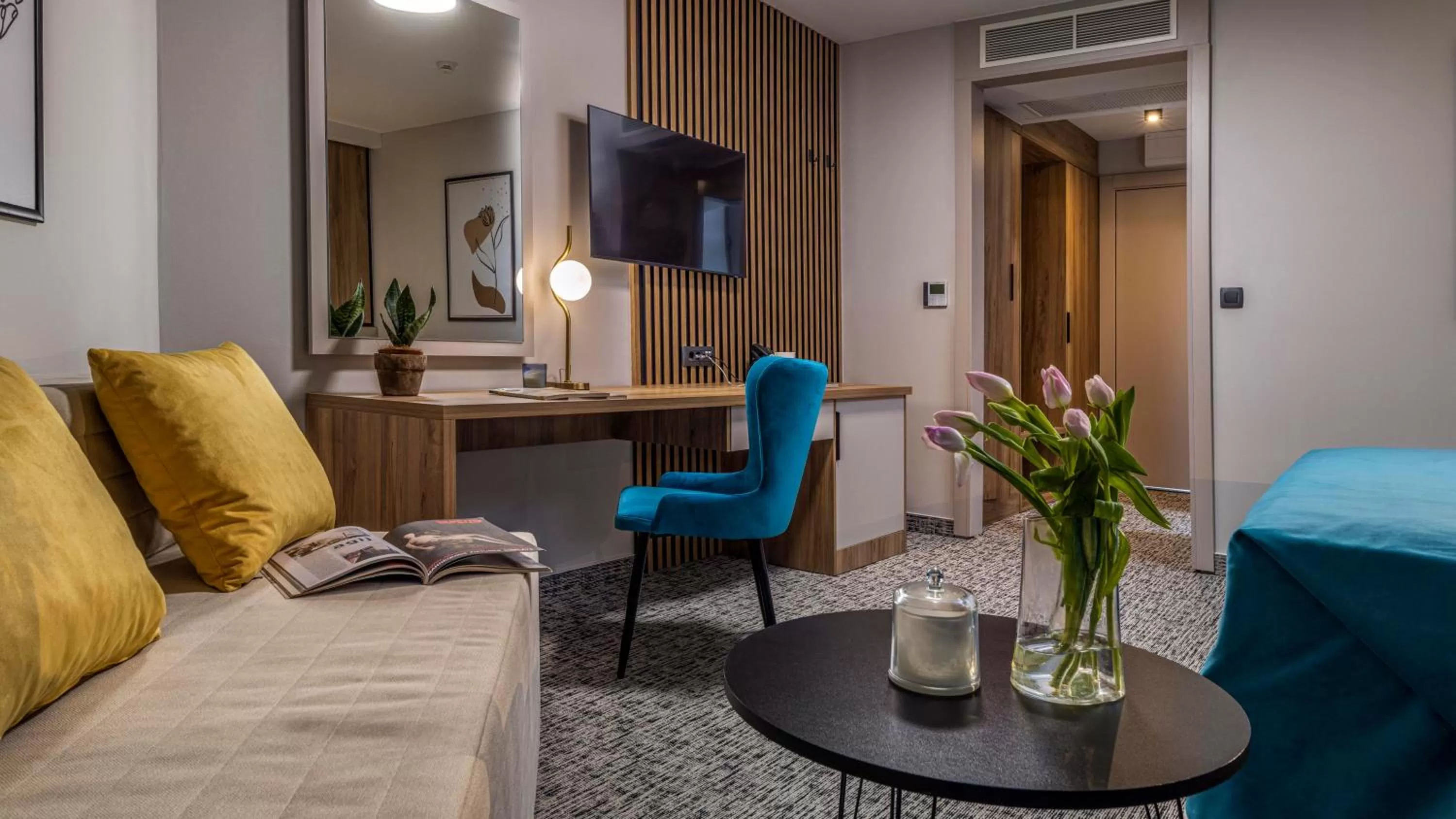 Seating area in Grand Hotel Zagreb