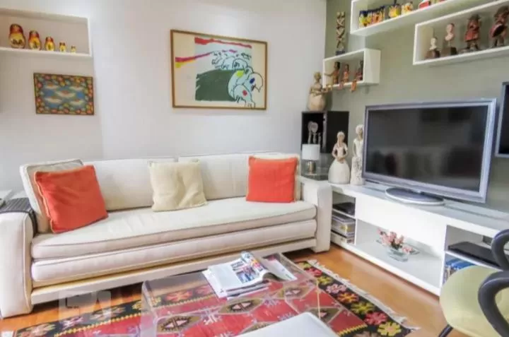 Seating Area in Flat no Itaim Bibi