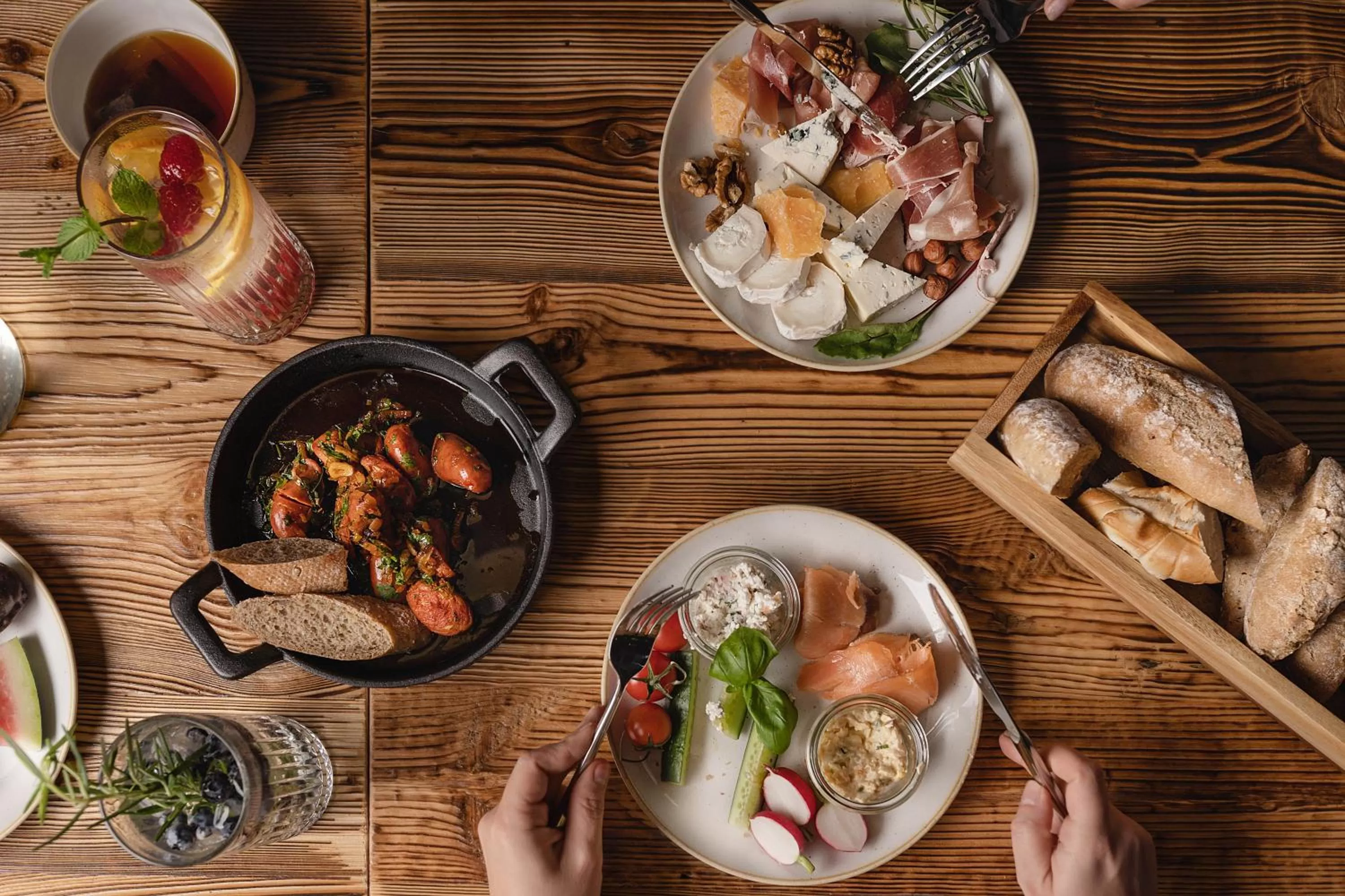 Food and drinks in The Bridge Suites Hotel