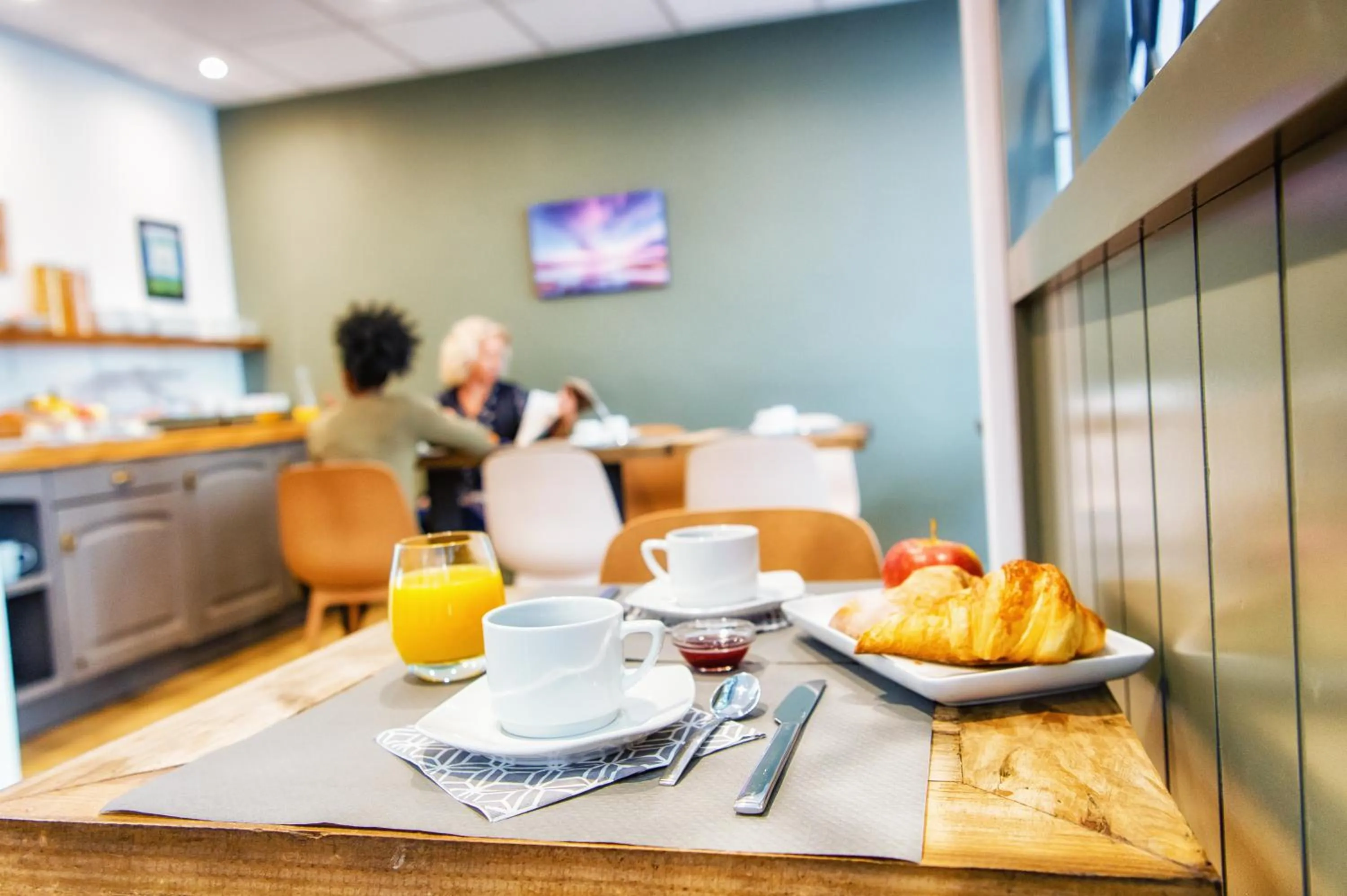 Buffet breakfast in Hôtel Victor Hugo Lorient