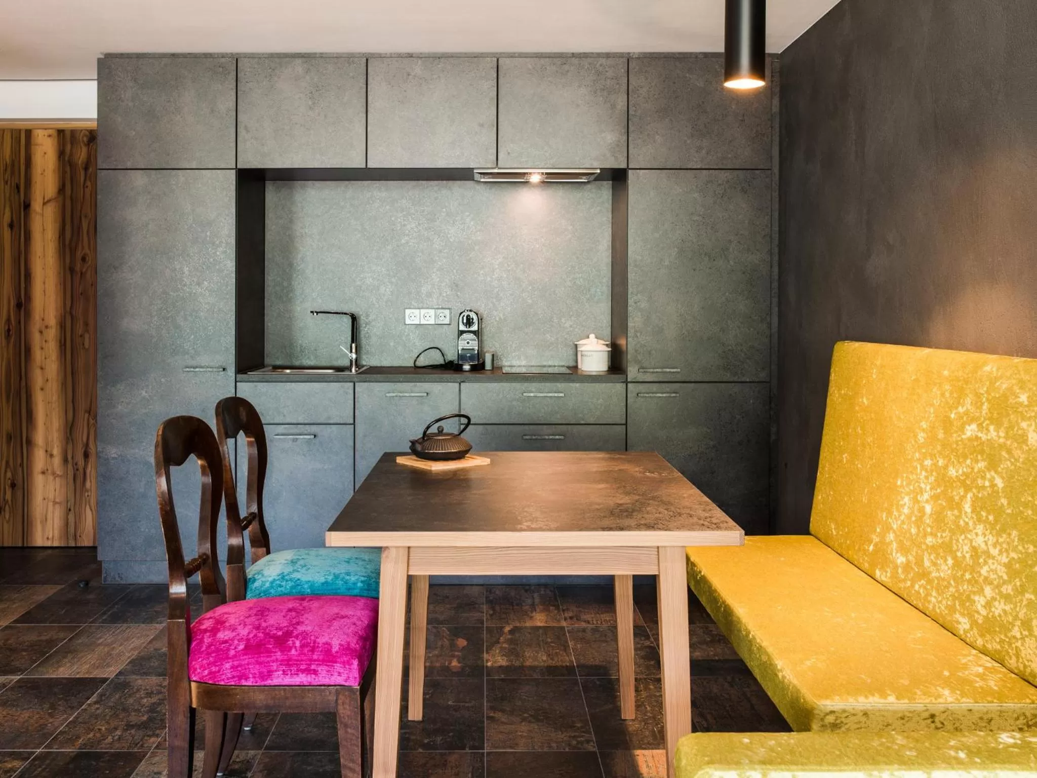 Kitchen or kitchenette in Garni Hotel Katzenthalerhof