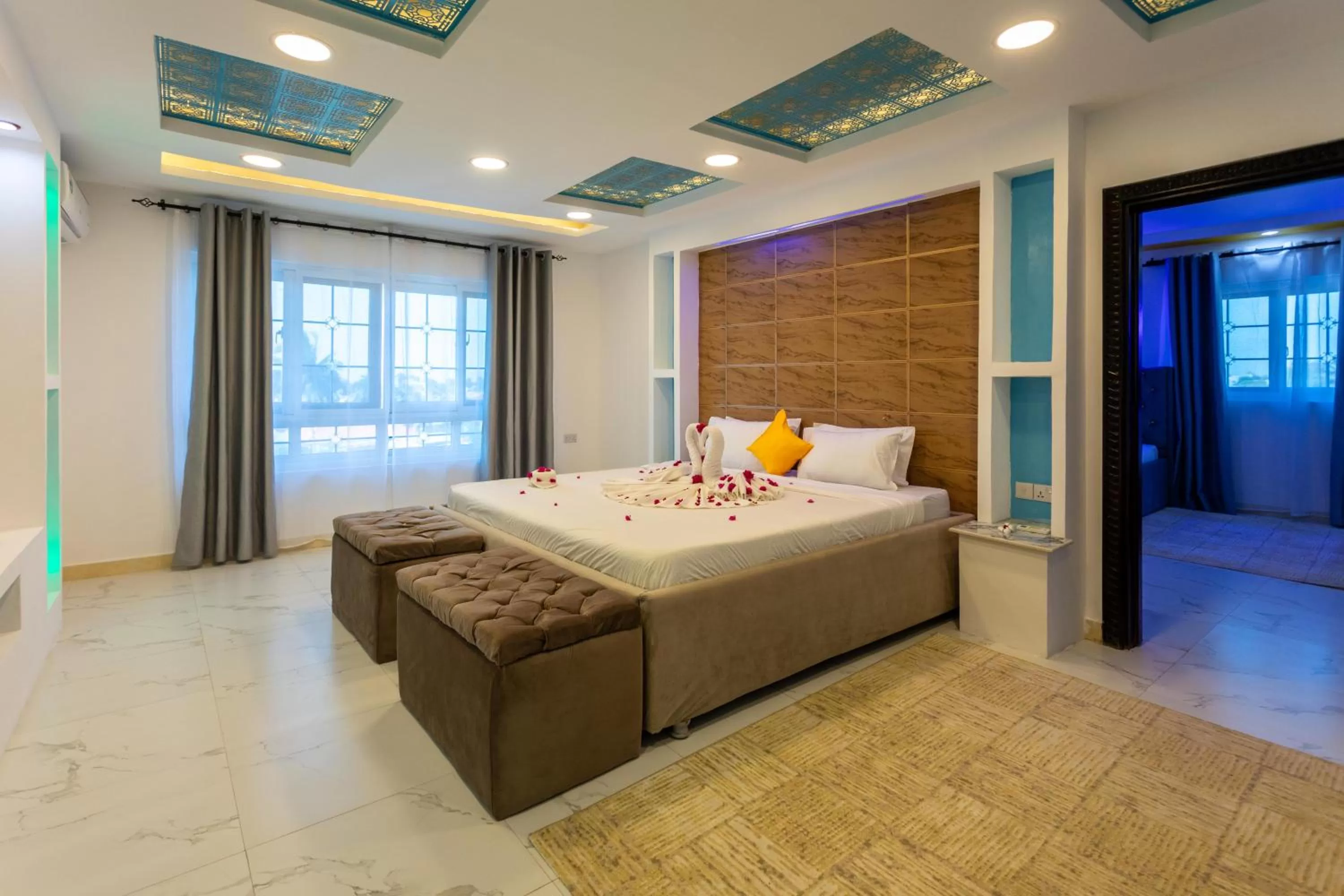 Bedroom, Bed in Canary Nungwi Hotel & Free SPA