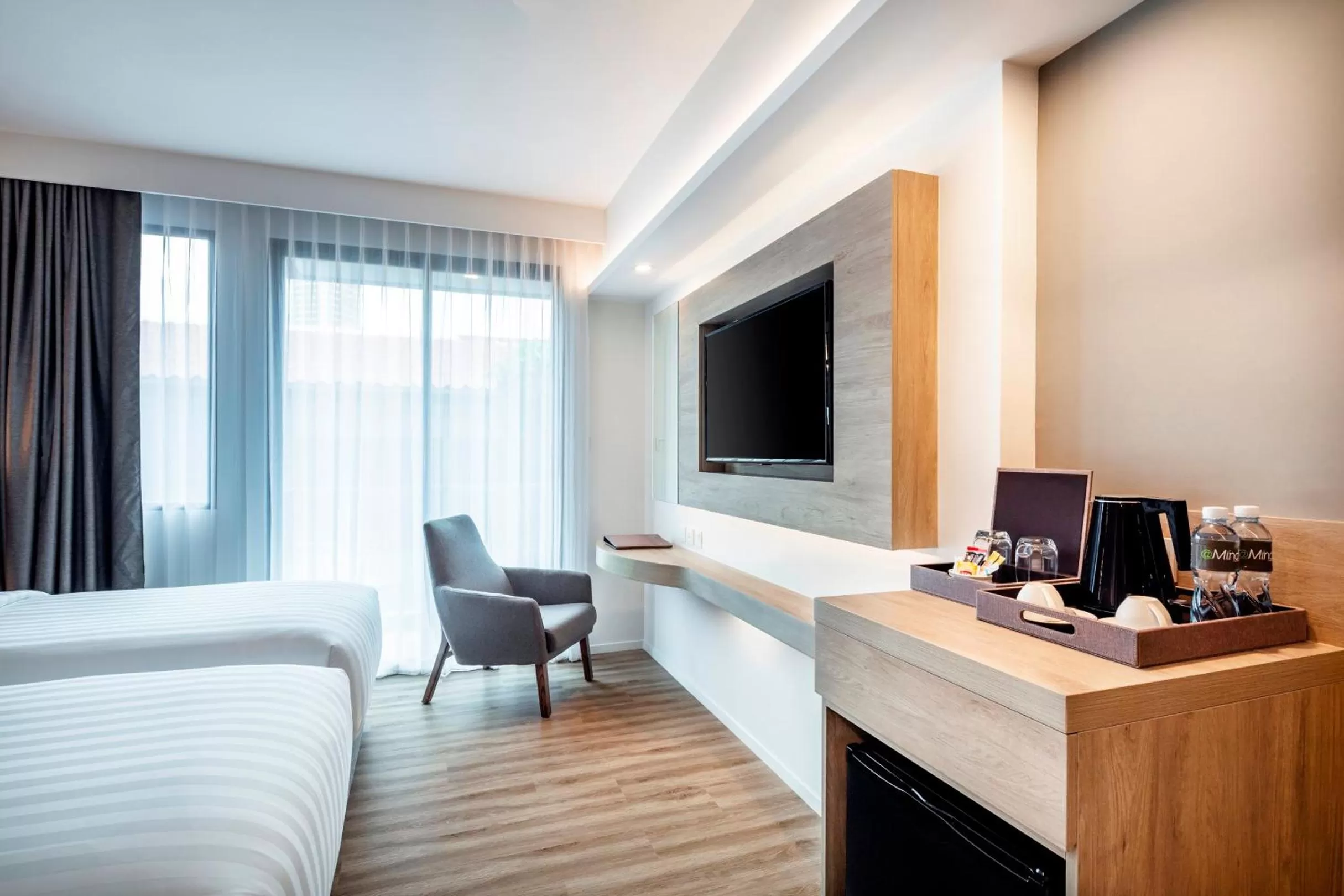 Bed in Hotel Amber Pattaya