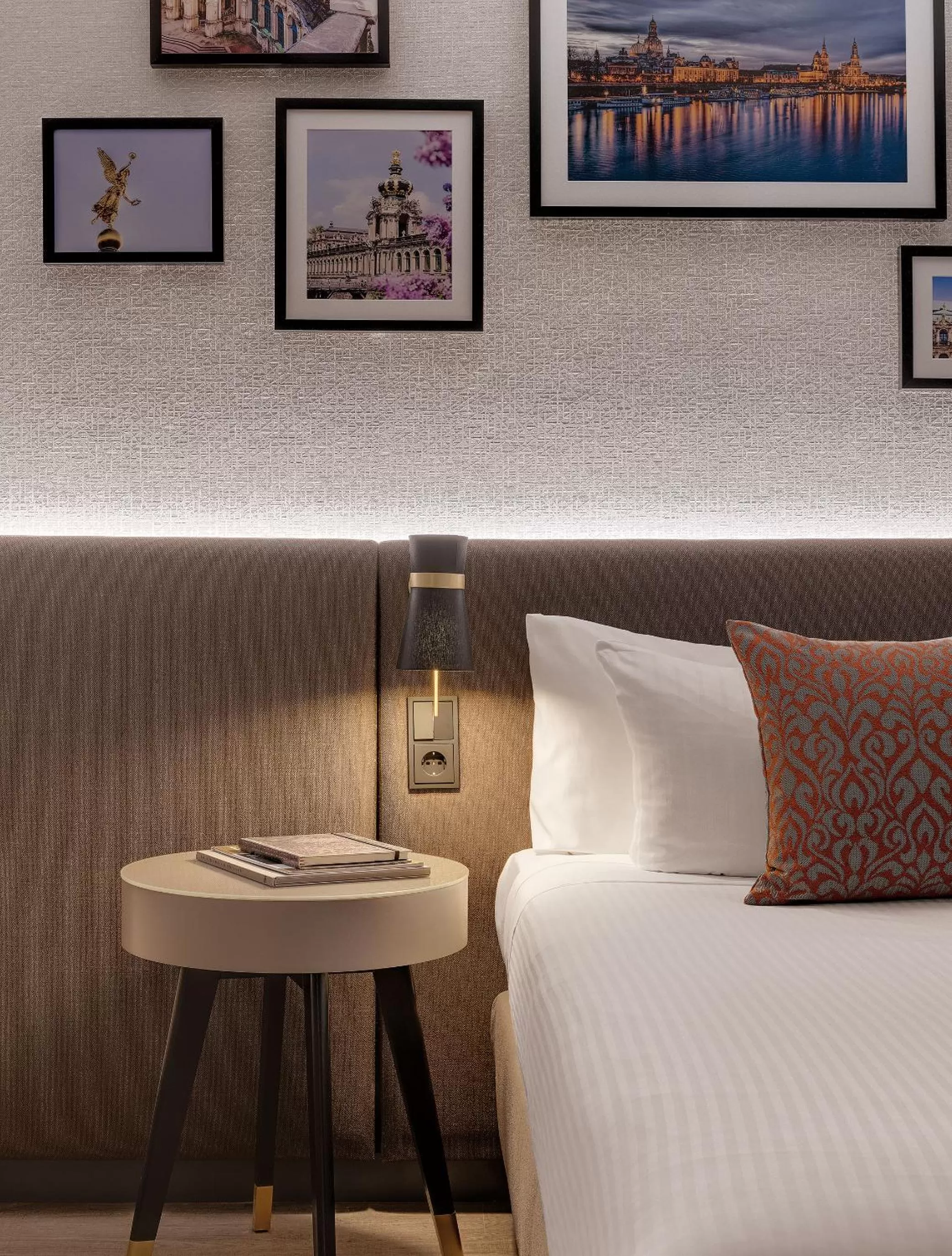 Decorative detail, Bed in Bilderberg Bellevue Hotel Dresden