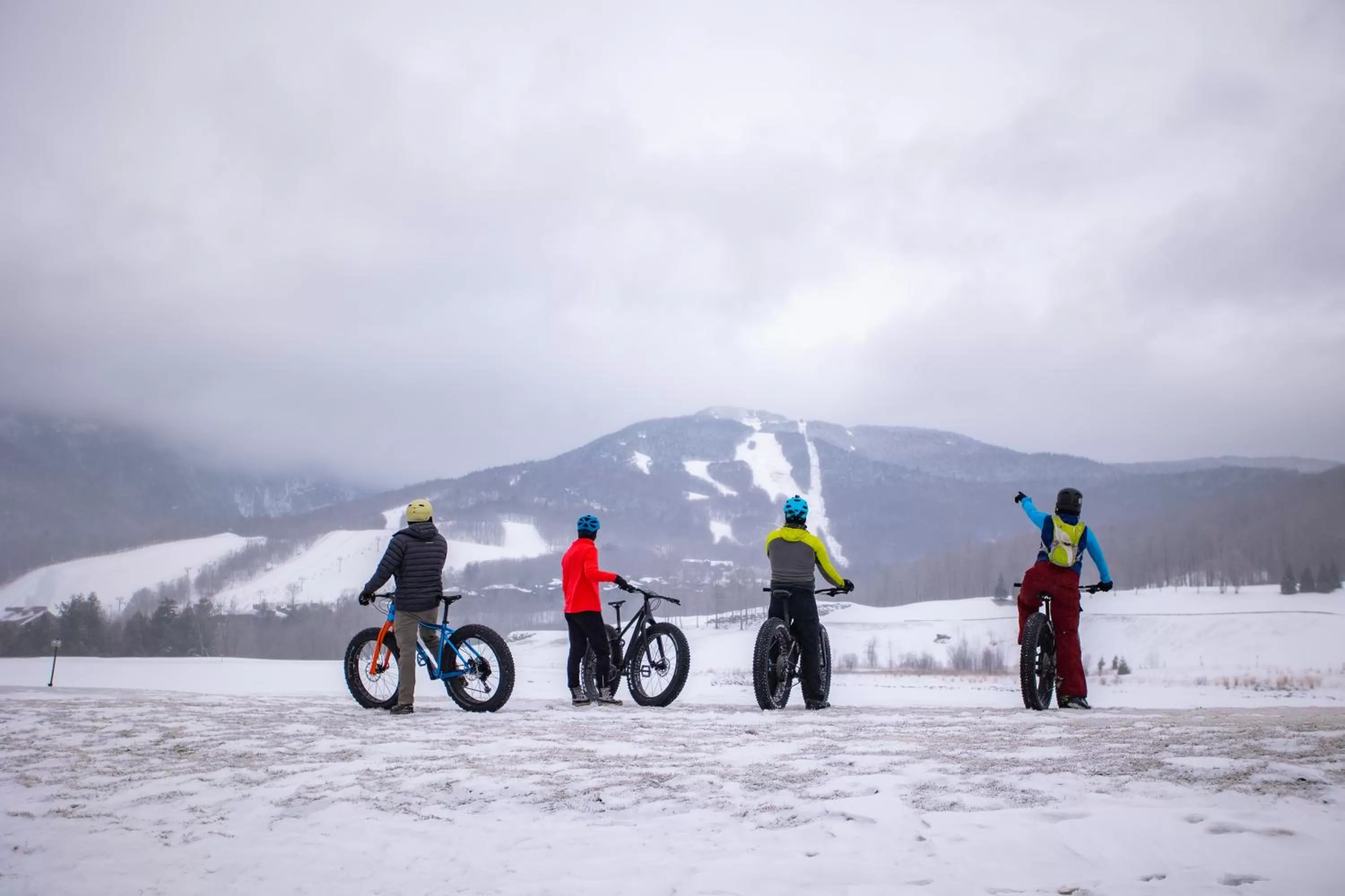 Winter in The Lodge at Spruce Peak, a Destination by Hyatt Residence