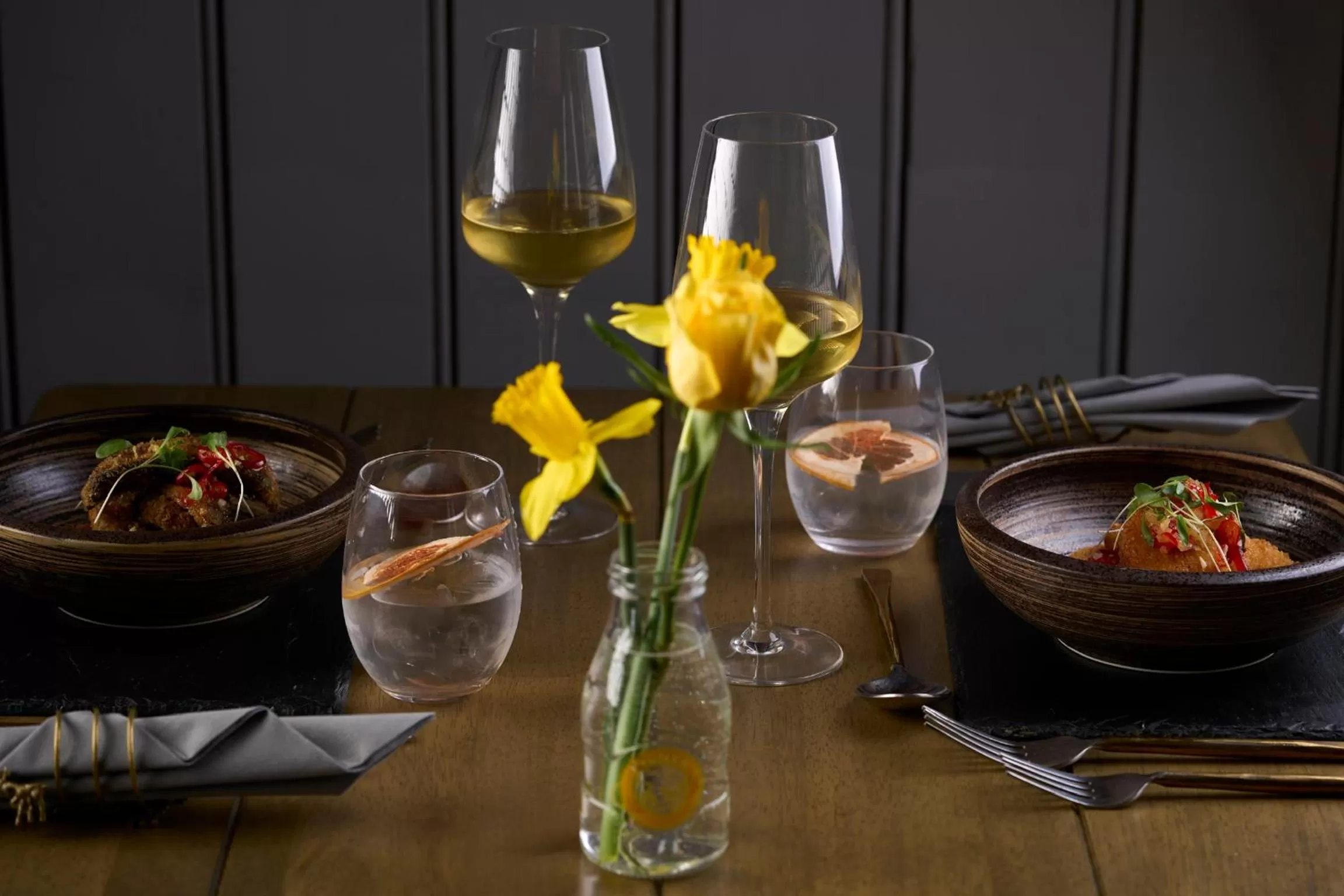 Food and drinks in The White Hart Hotel