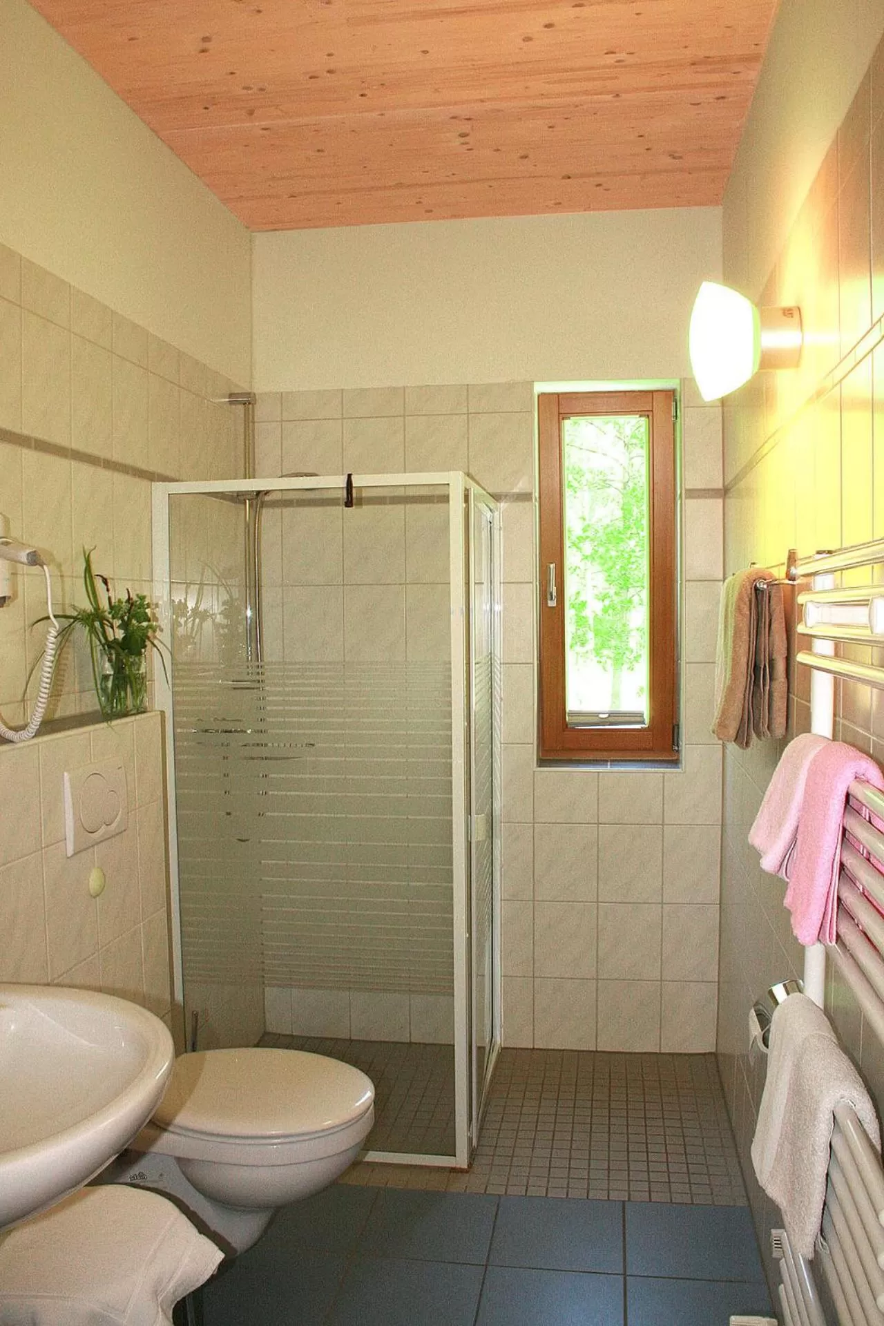 Shower in Biohotel Spöktal
