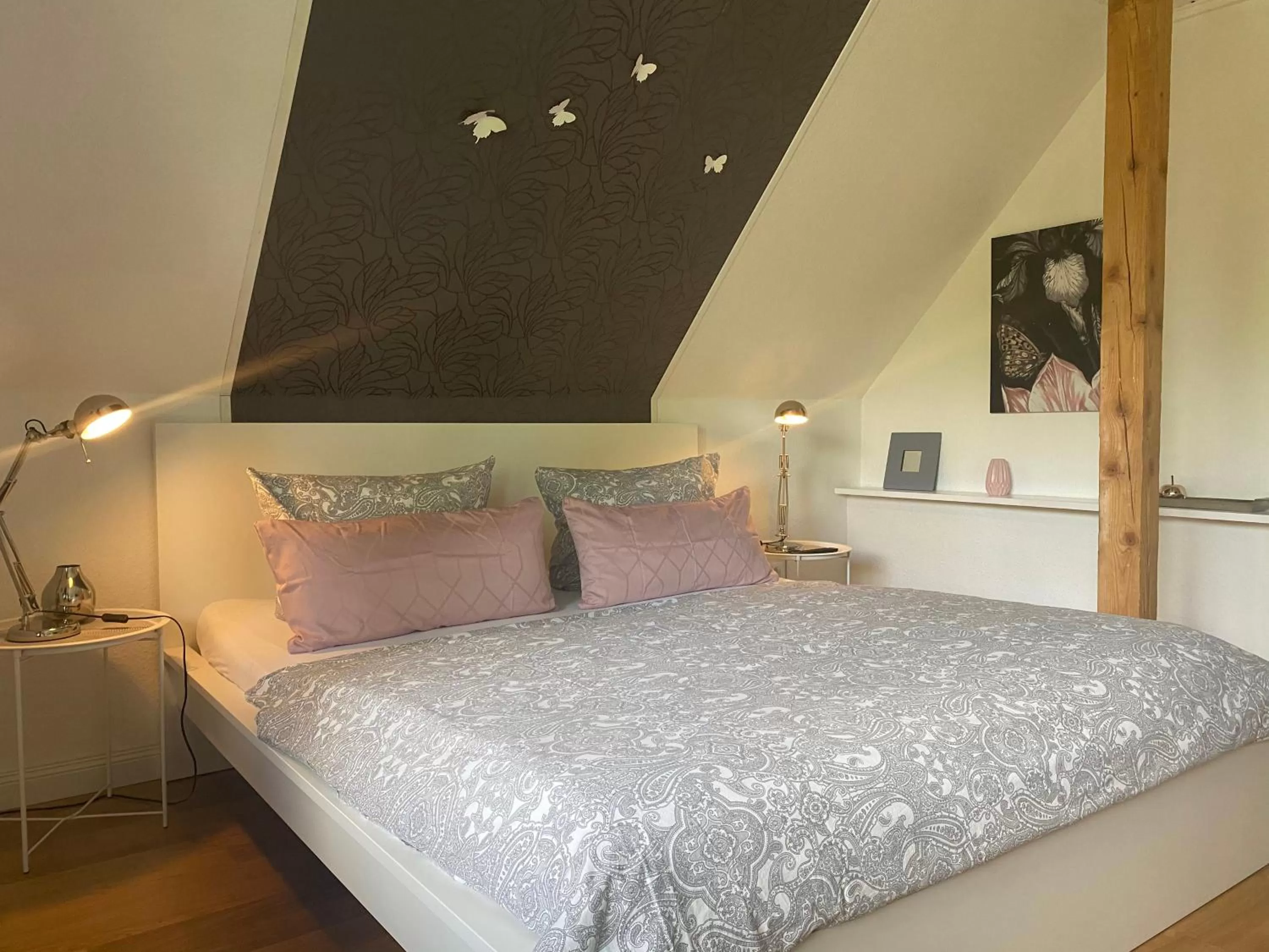 Bed in B&B Worpsweder Blick