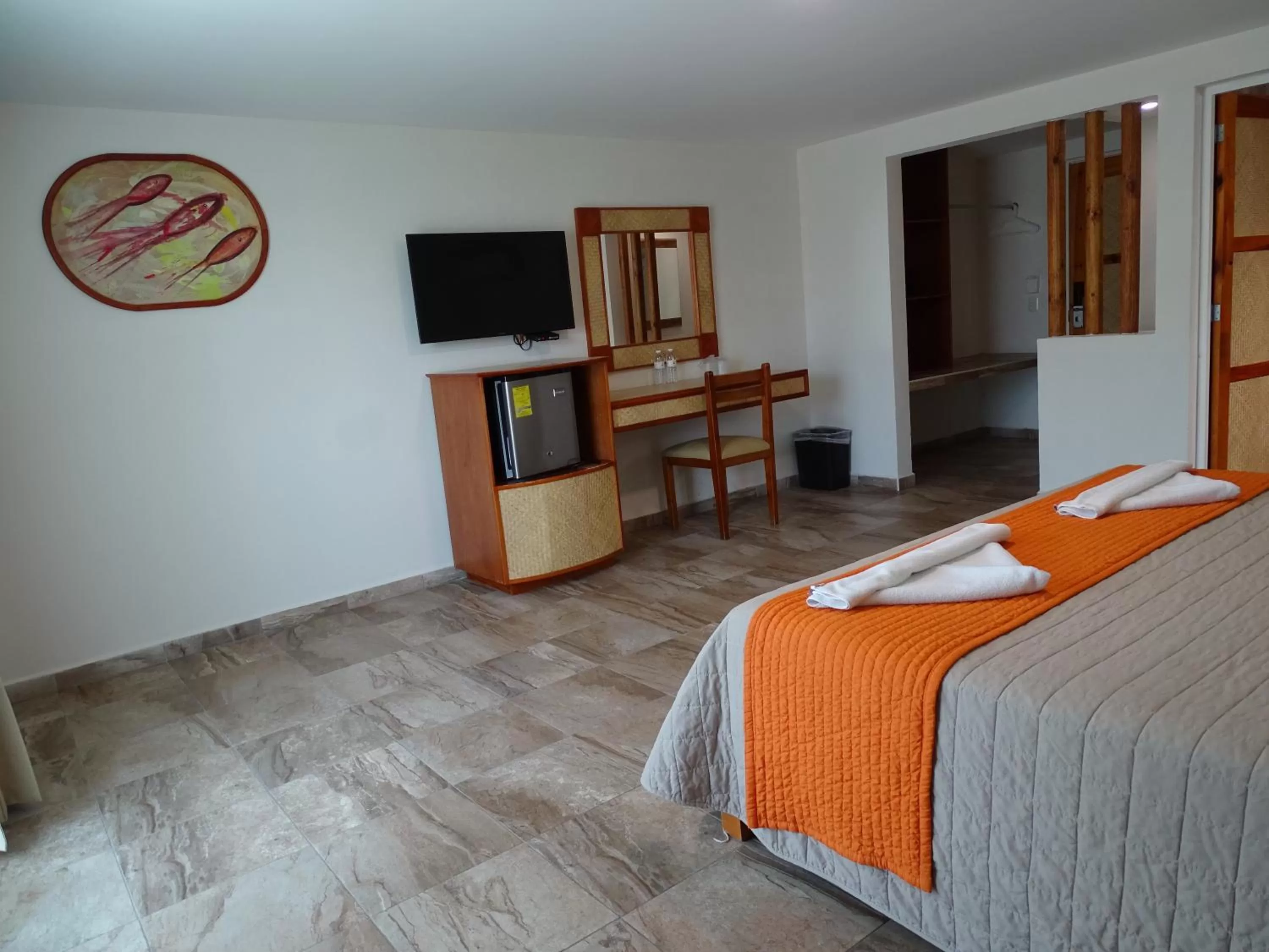 Bed in Hotel Palapa Palace